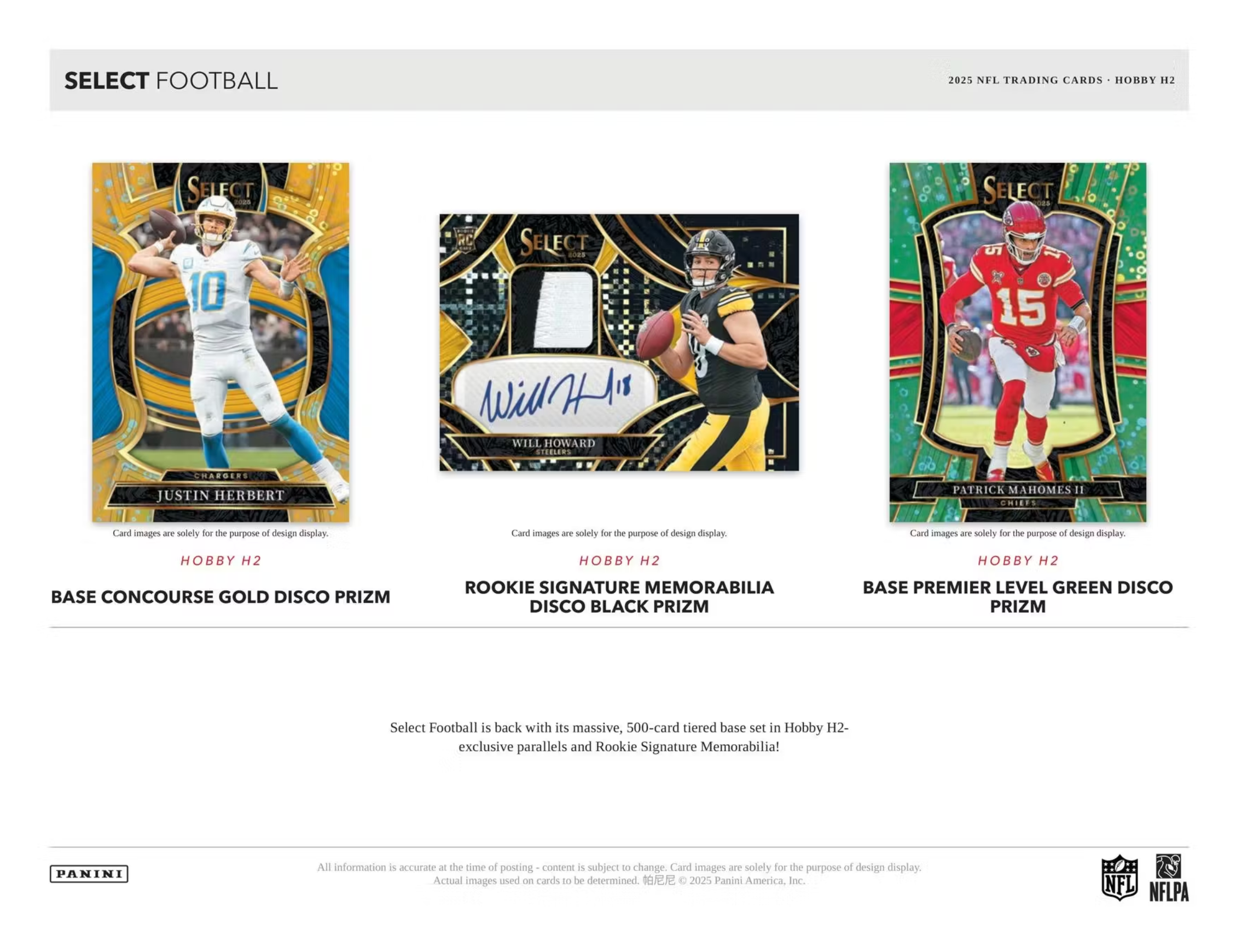 2025 Panini Select Football H2 Box