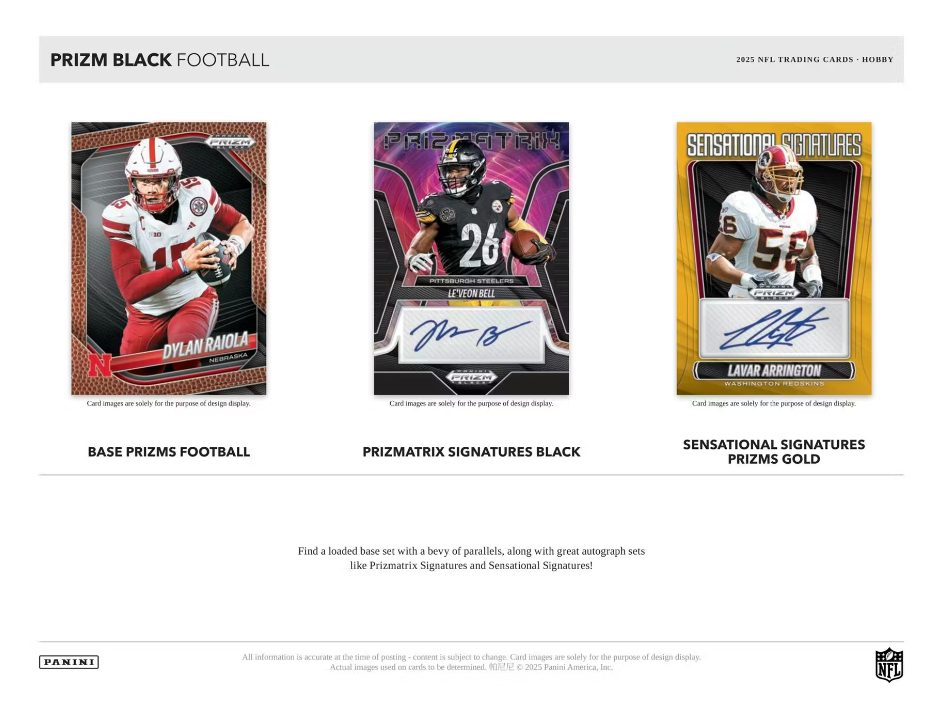 2025 Panini Prizm Black Football Hobby Box