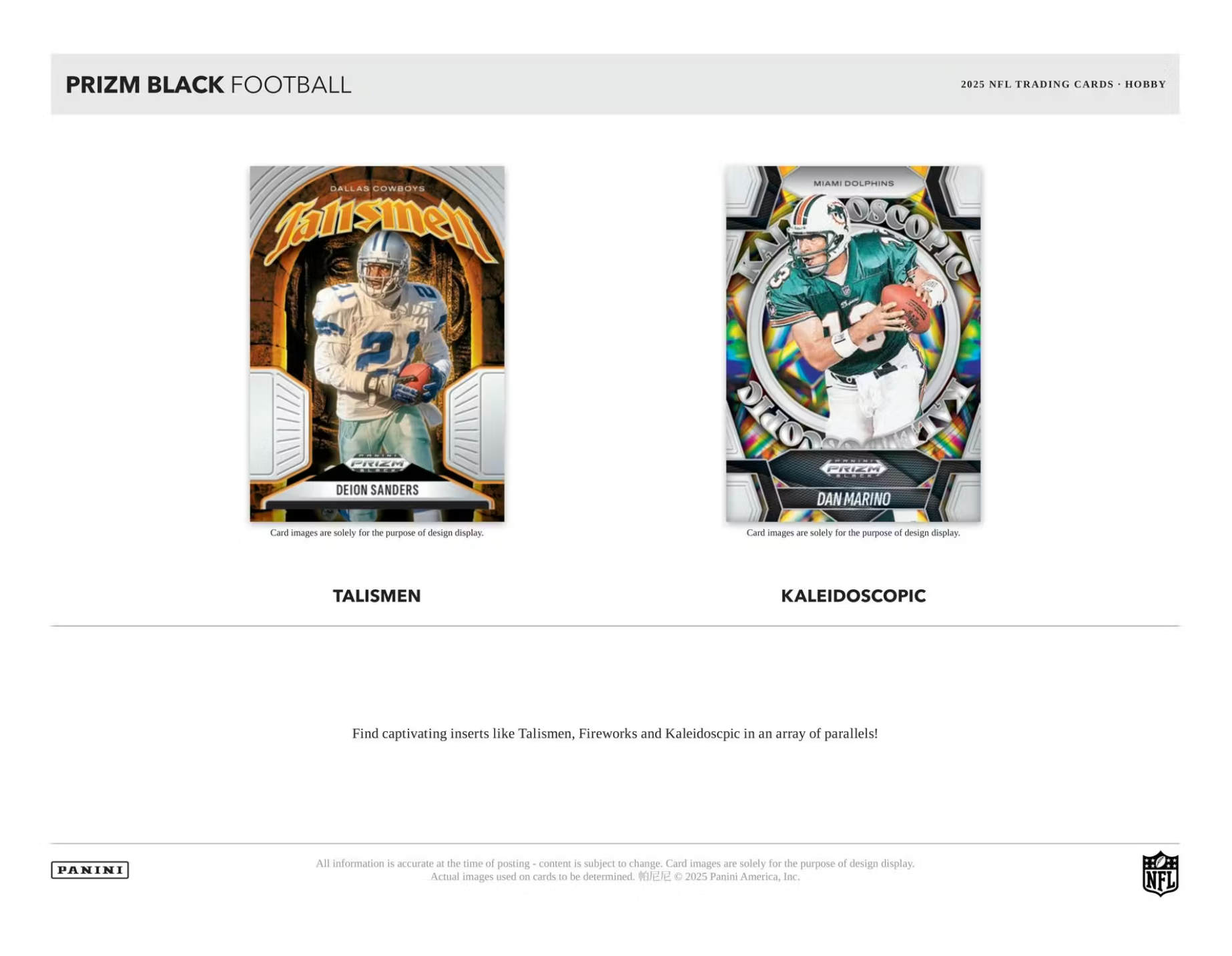 2025 Panini Prizm Black Football Hobby Box