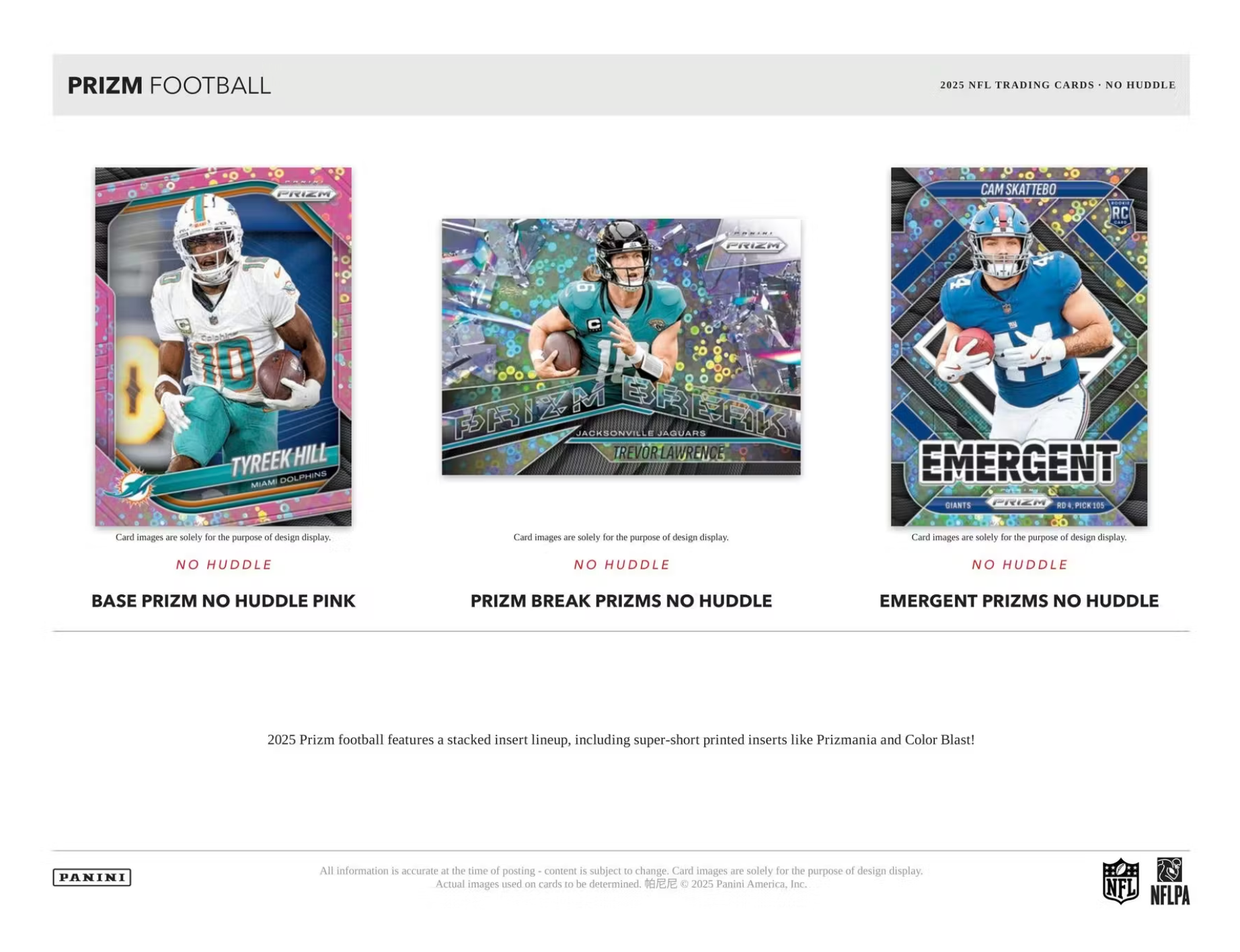 2025 Panini Prizm Football No Huddle Box