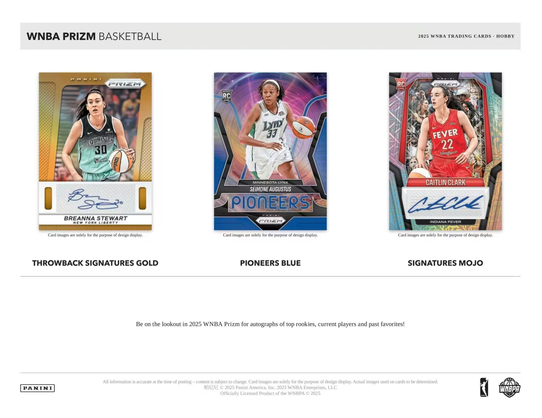 2025 Panini Prizm WNBA Basketball Hobby Box