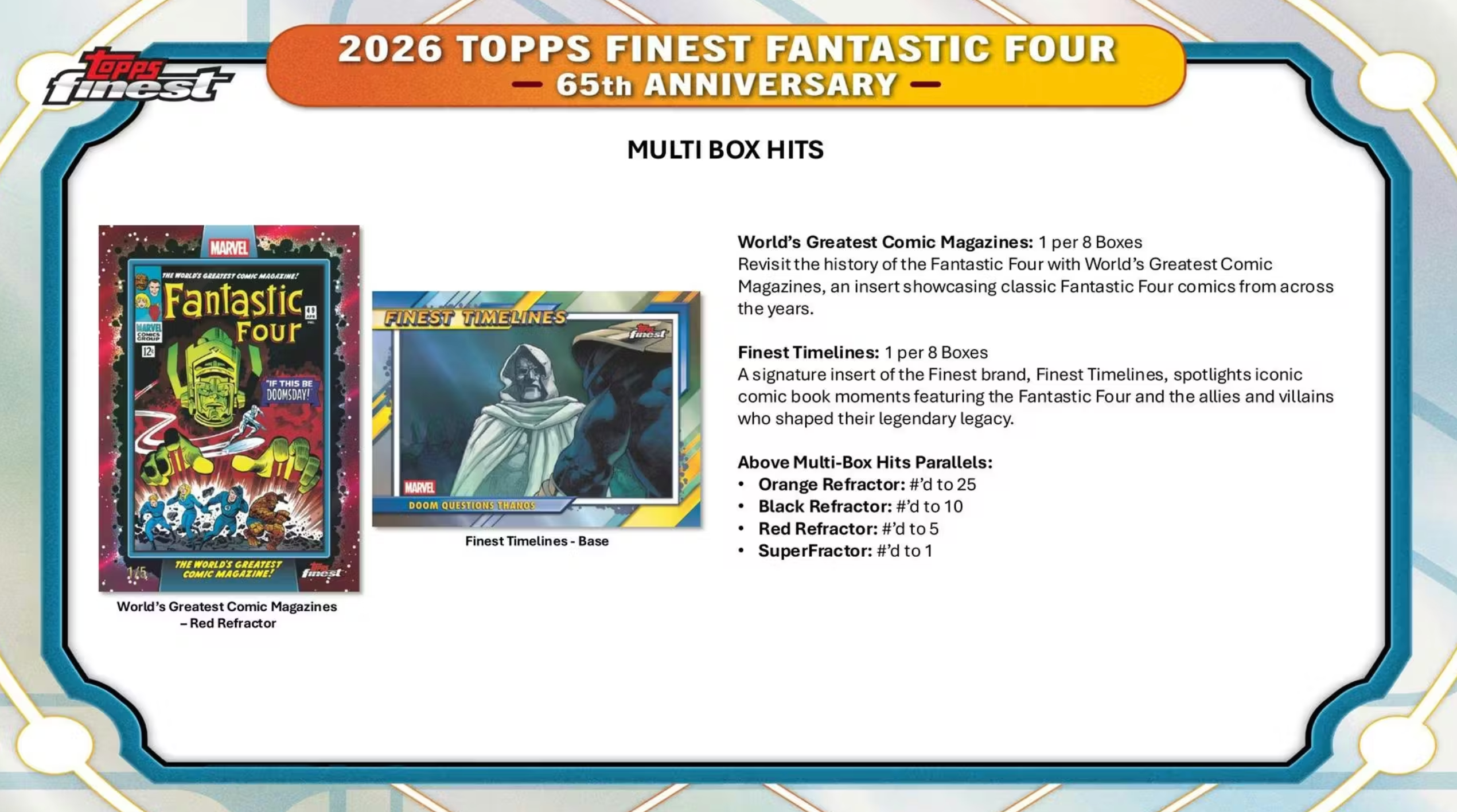2026 Topps Finest Fantastic Four Hobby Box