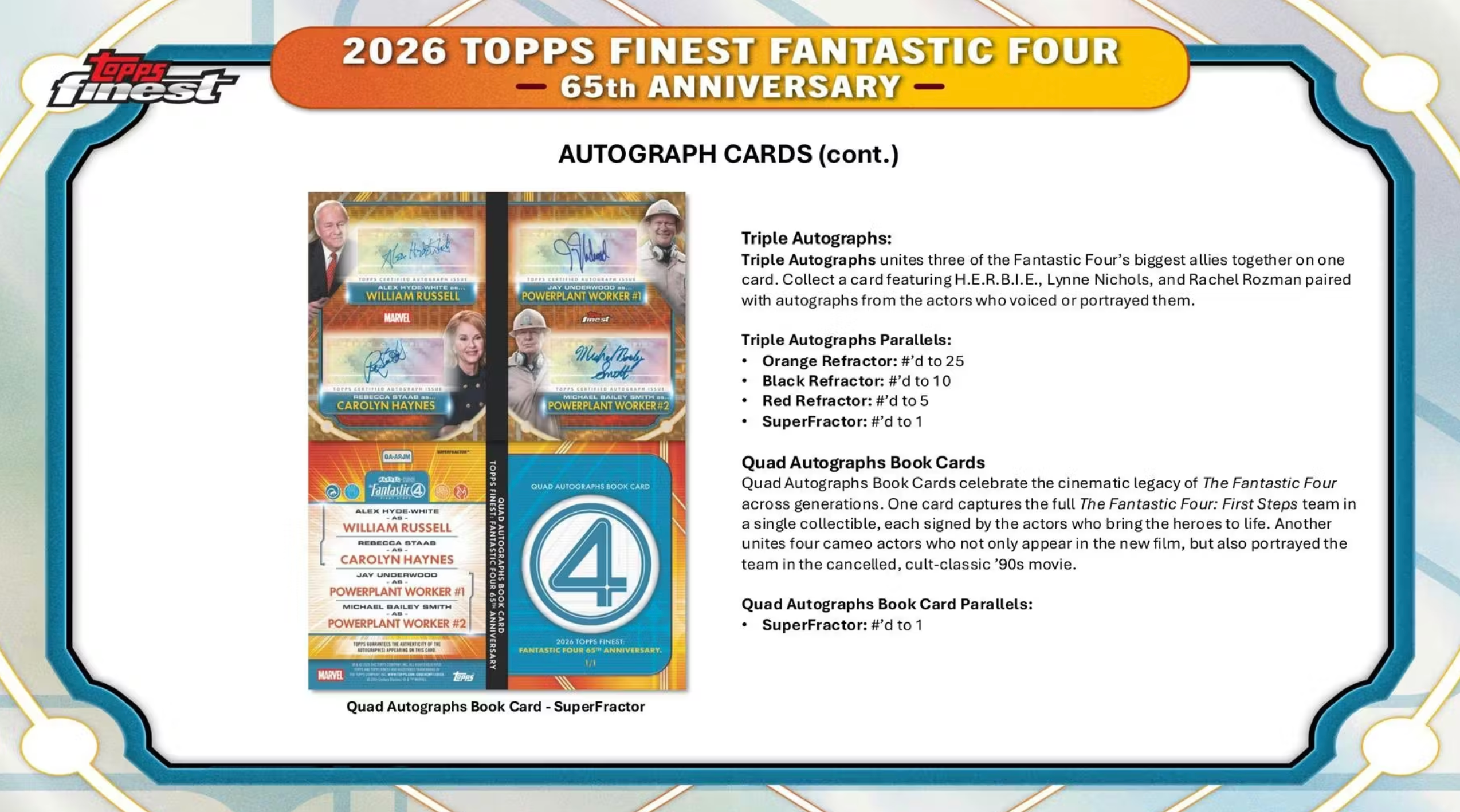 2026 Topps Finest Fantastic Four Hobby Box