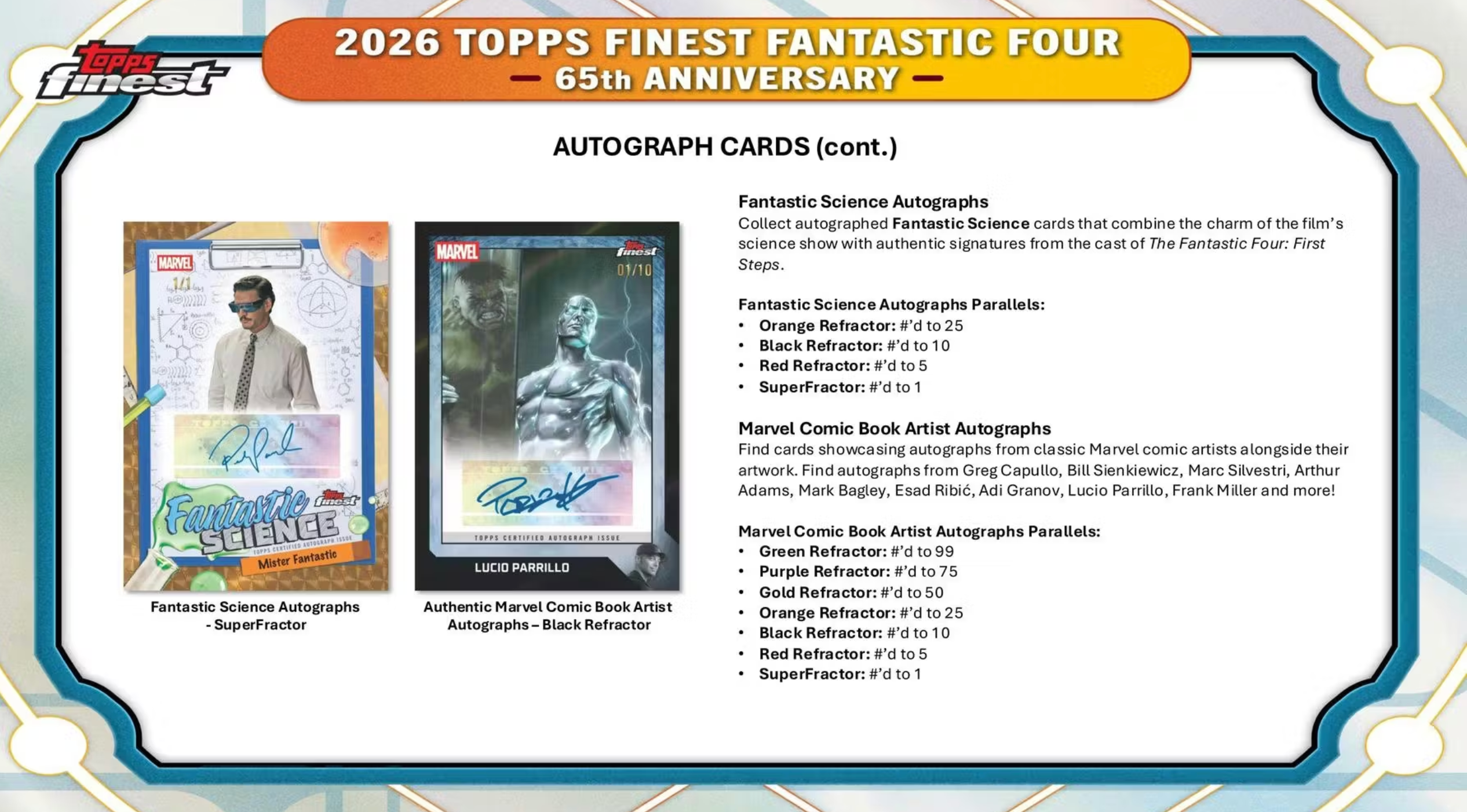 2026 Topps Finest Fantastic Four Hobby Box