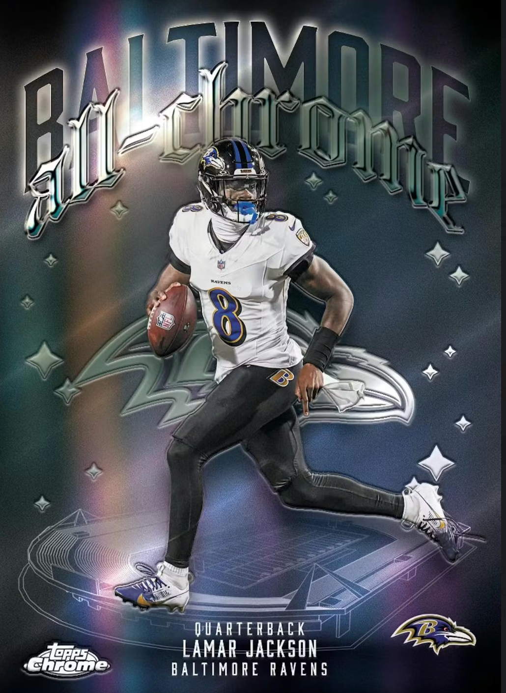 2025 Topps Chrome Football Blaster Box