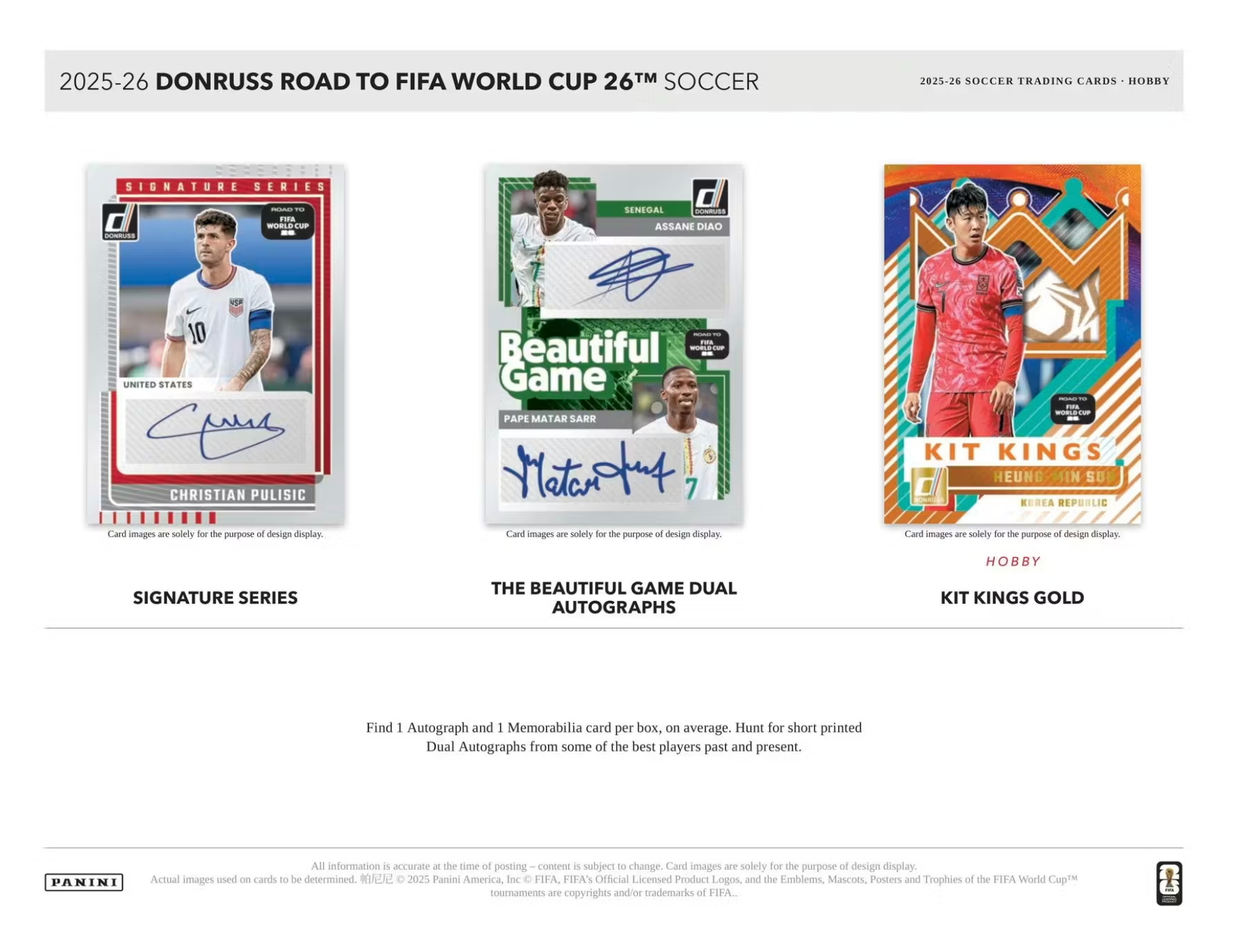 2025/26 Panini Donruss Road to FIFA World Cup Soccer Hobby