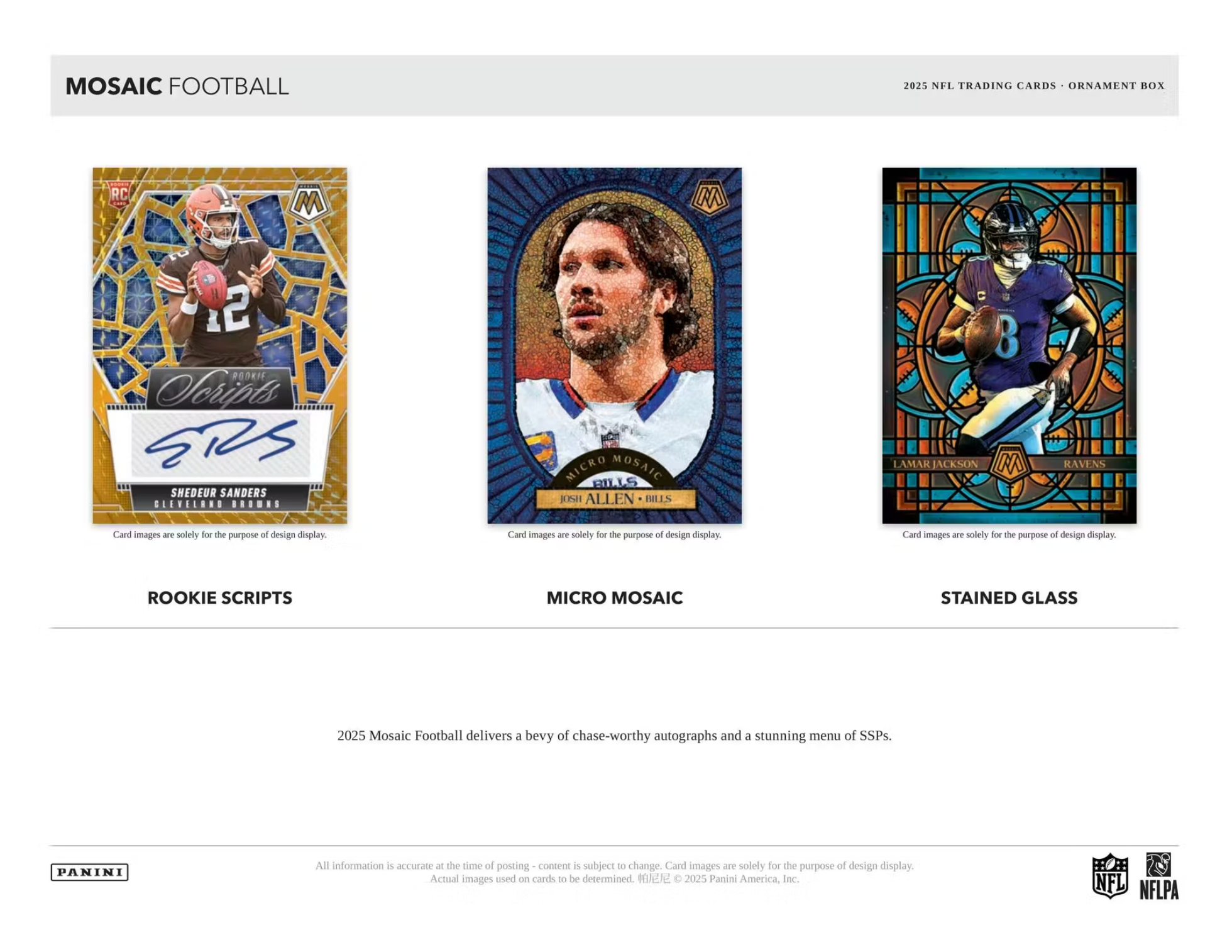 2025 Panini Mosaic Football Ornament Box