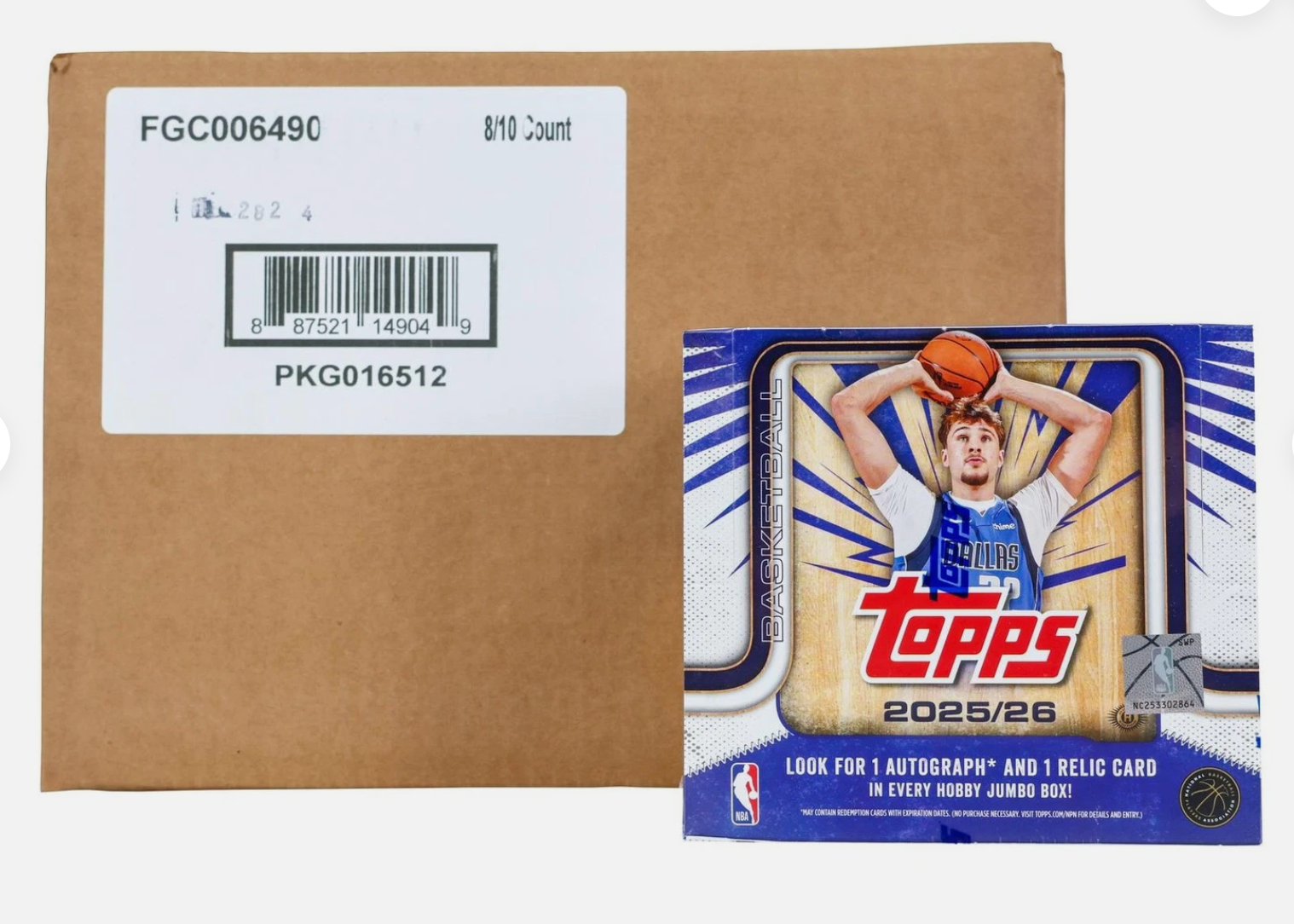 2025/26 Topps Basketball Hobby Jumbo Factory Sealed 8-Box Case