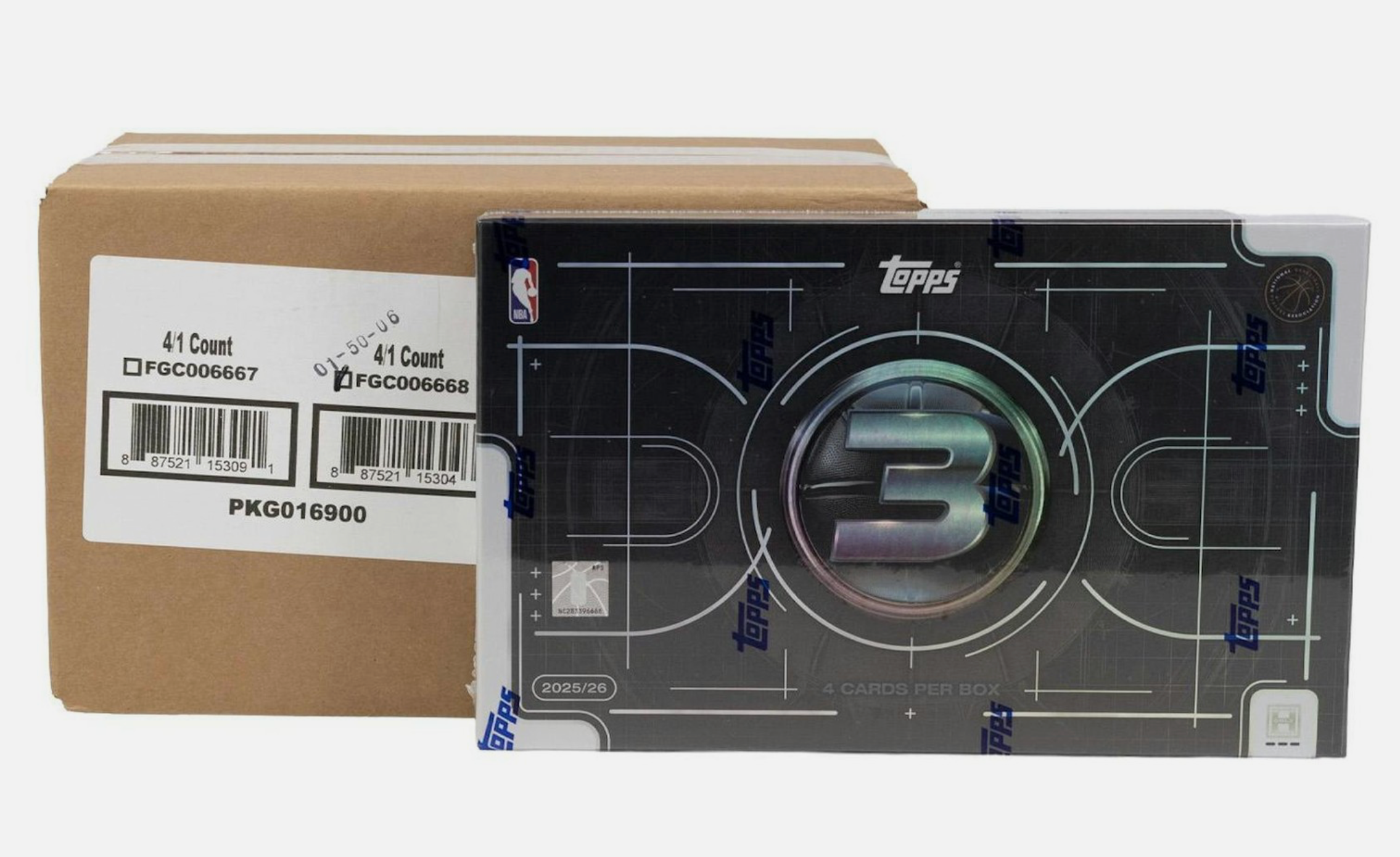 2025/26 Topps Three Basketball Hobby Factory Sealed Case