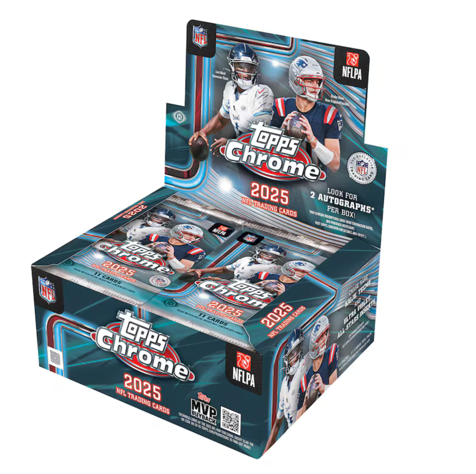2025 Topps Chrome Football Hobby Jumbo Box