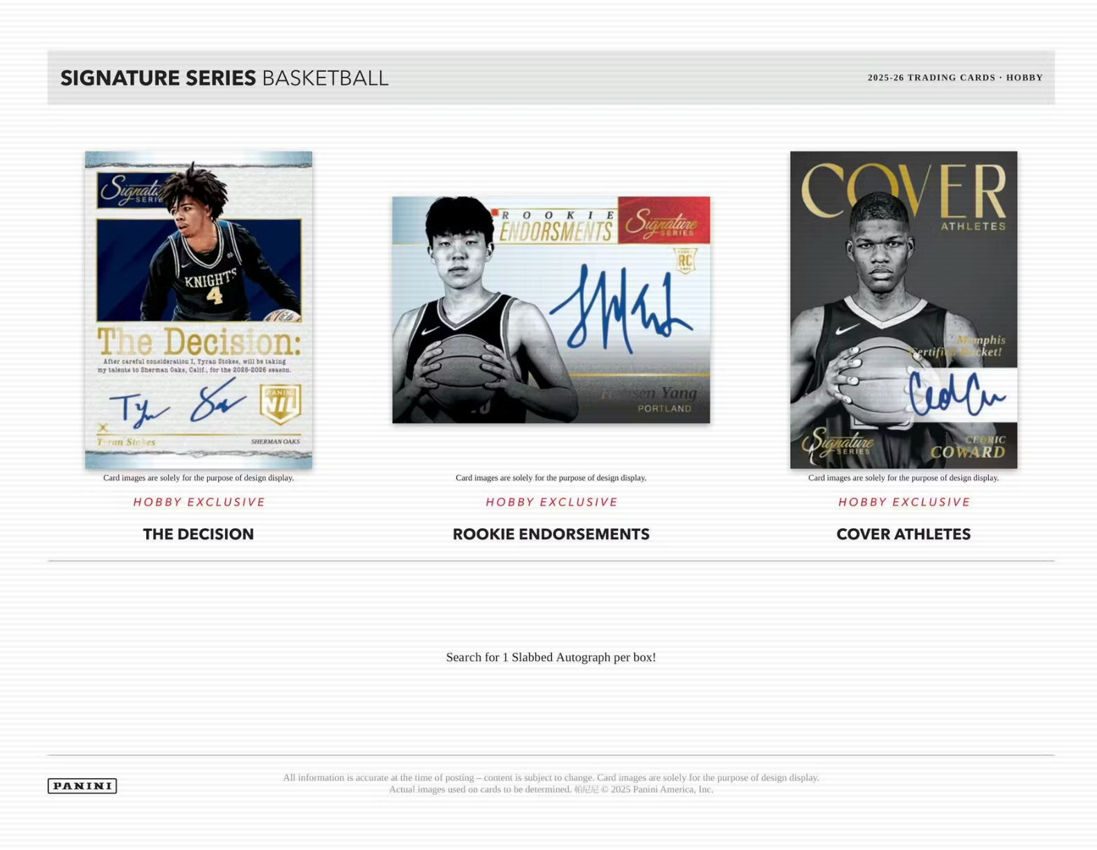 2025-26 Panini Signature Series Basketball Hobby Box