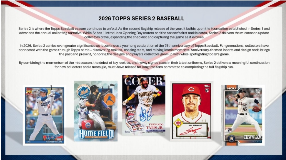 2026 Topps Series 2 Baseball Hobby Box - Whatnot