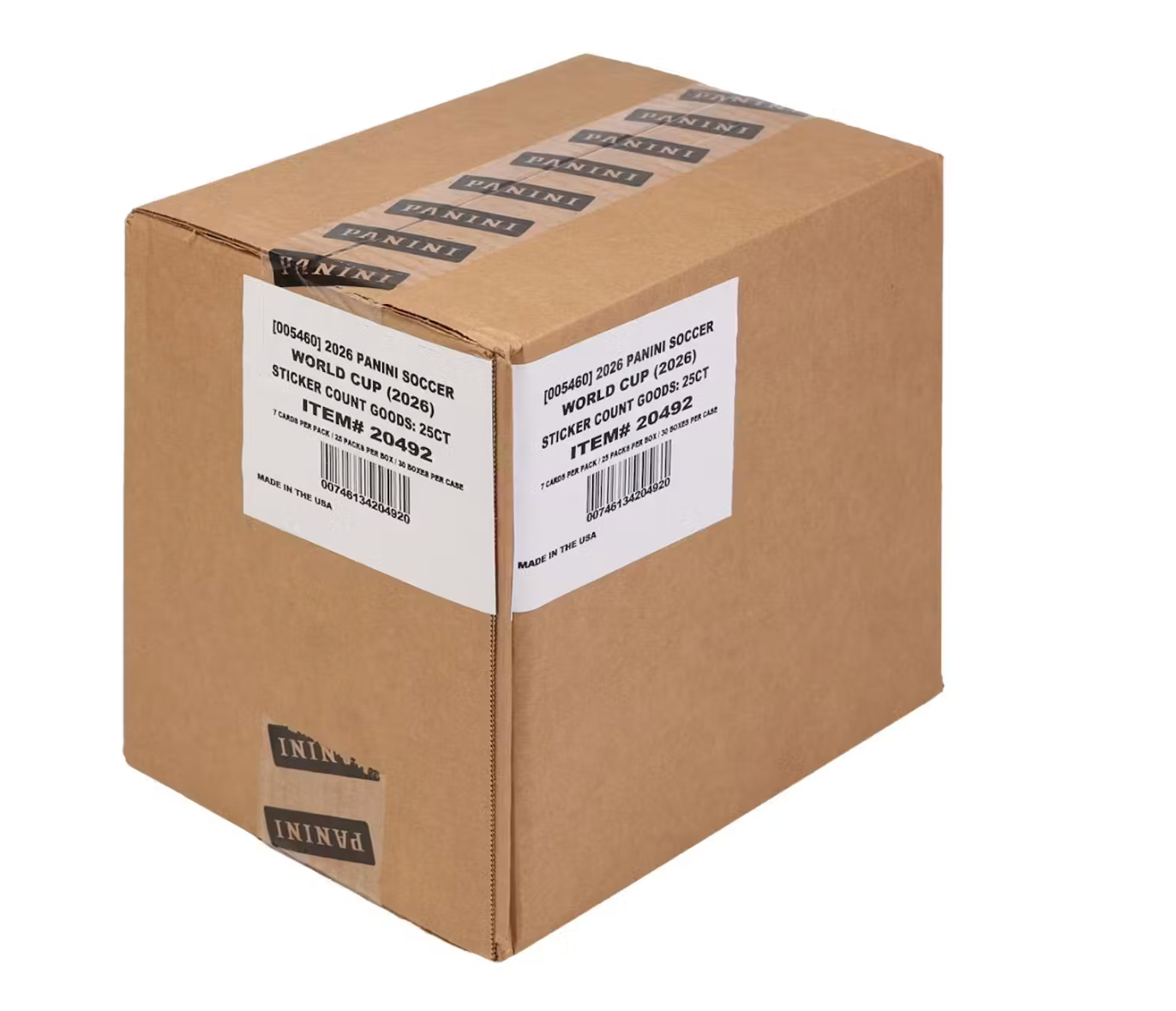 2026 Panini World Cup Soccer Stickers 25ct Box 30-Box Case