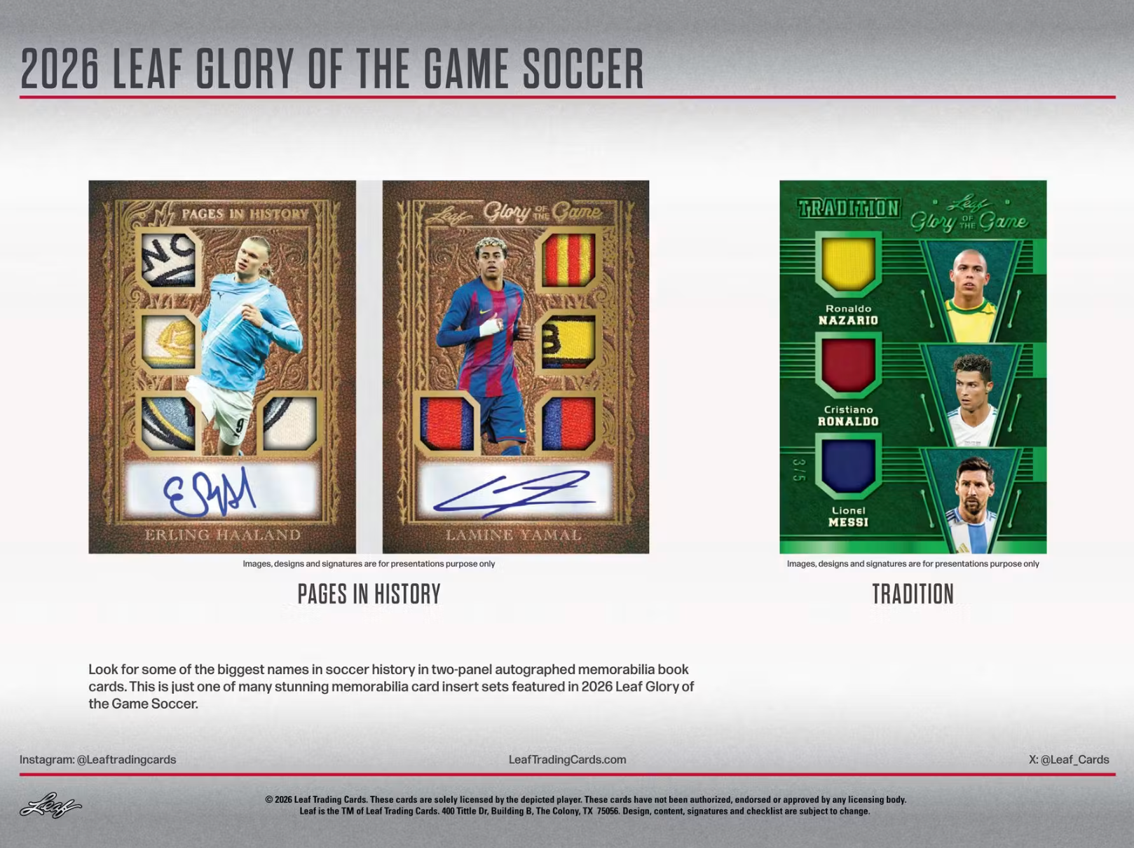 2026 Leaf Glory of the Game Soccer Hobby Box