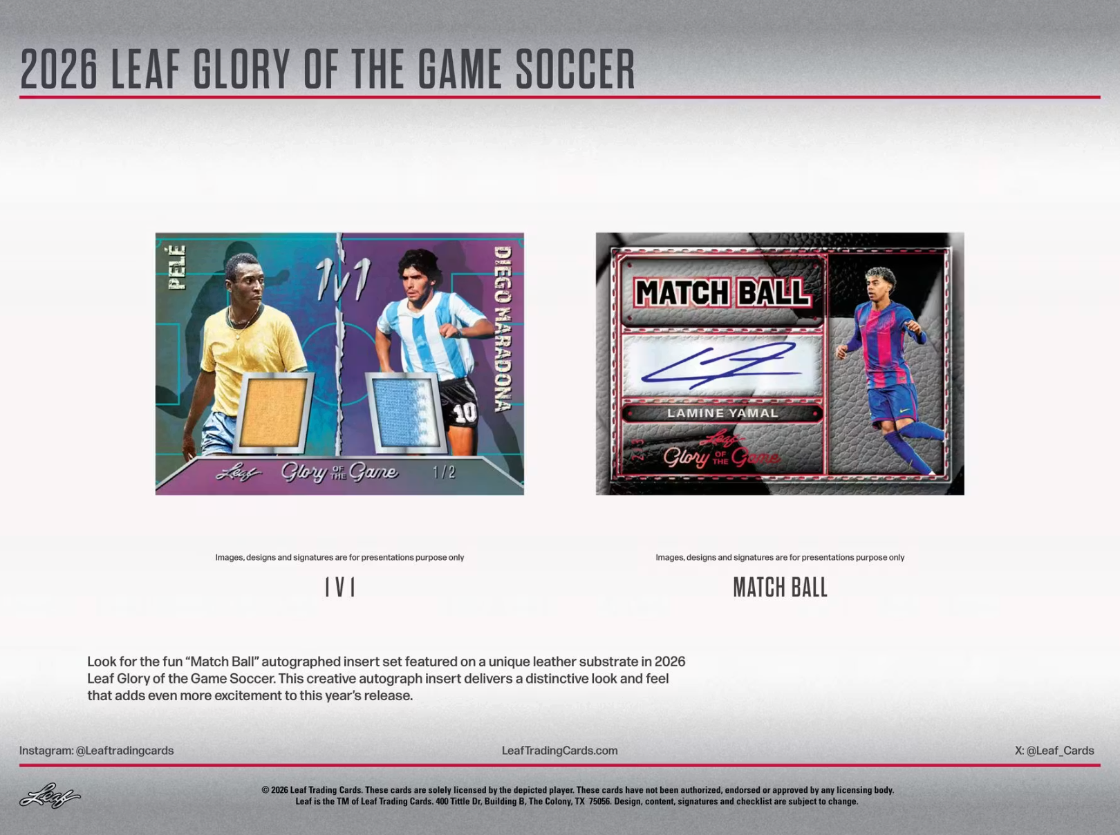 2026 Leaf Glory of the Game Soccer Hobby Box