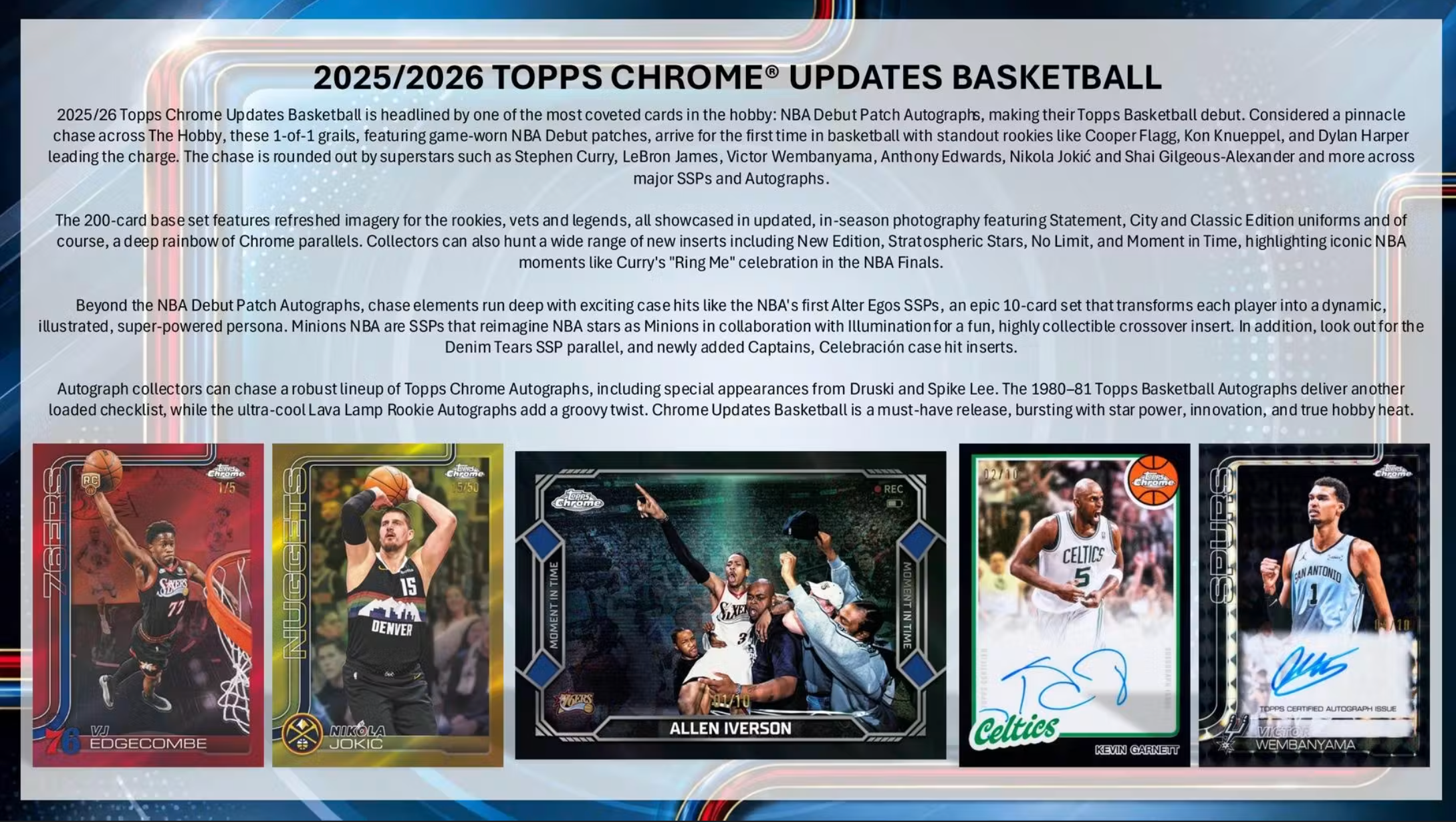 2025-26 Topps Chrome Update Series Basketball Blaster Box
