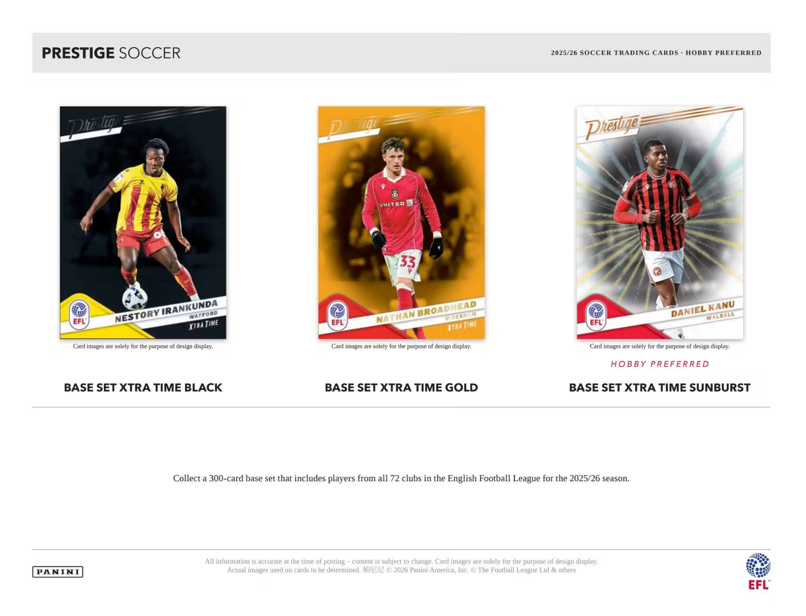 2025-26 Panini Prestige EFL Soccer Hobby Box