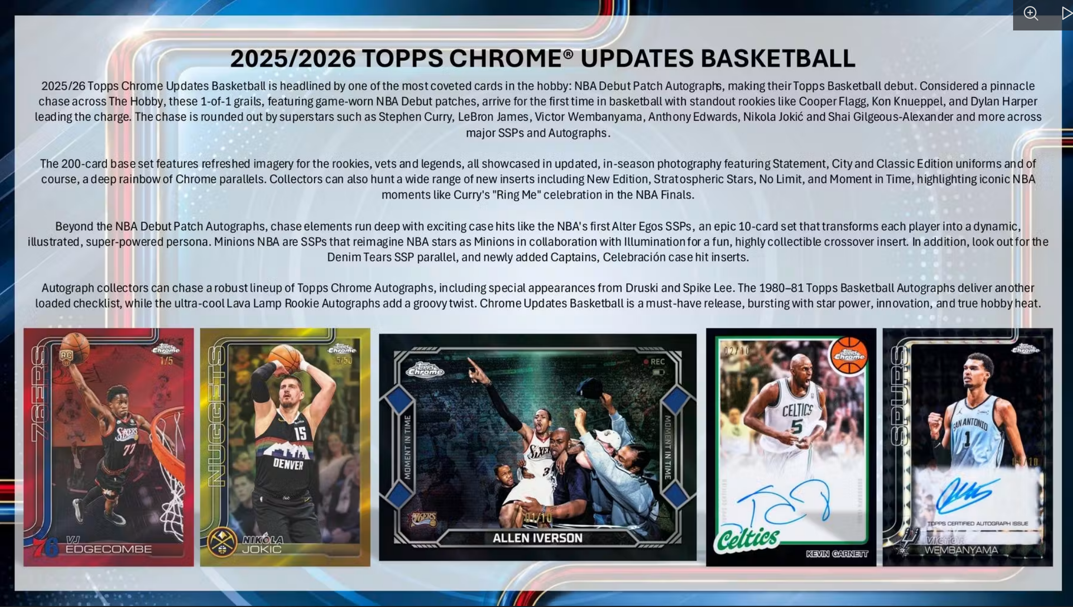 2025-26 Topps Chrome Update Series Basketball Hobby Jumbo Box