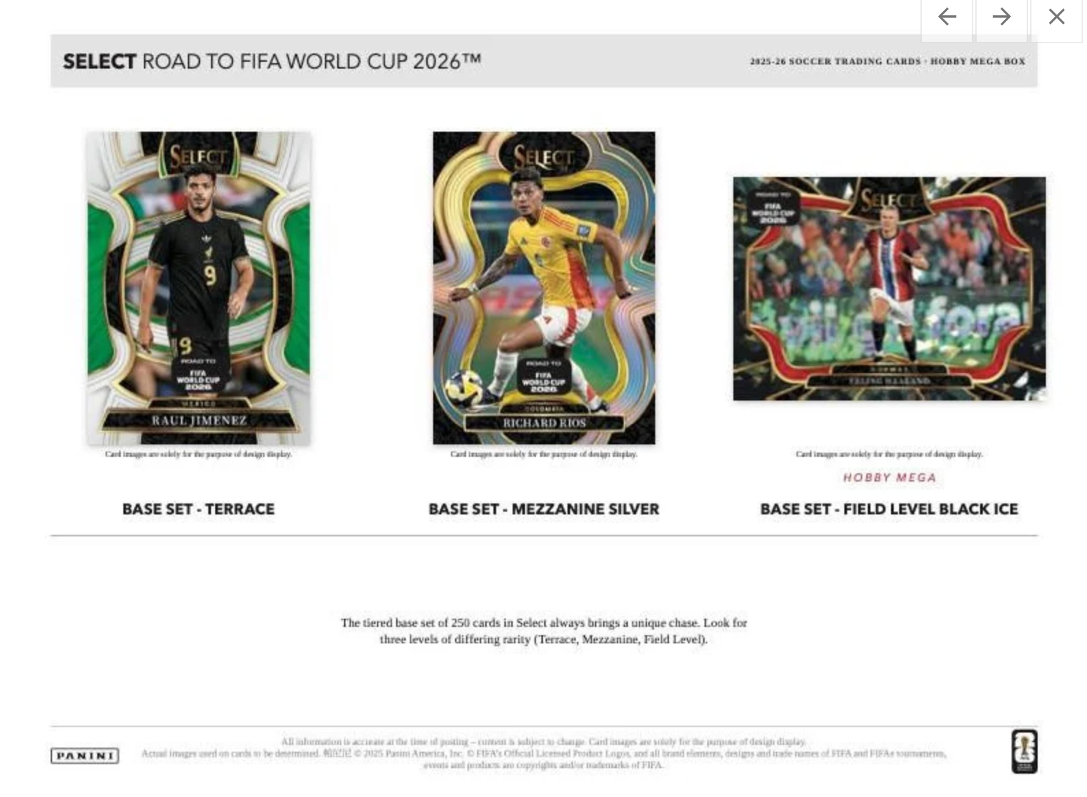 2025-26 Panini Select Road to FIFA World Cup Soccer Mega Hobby Box