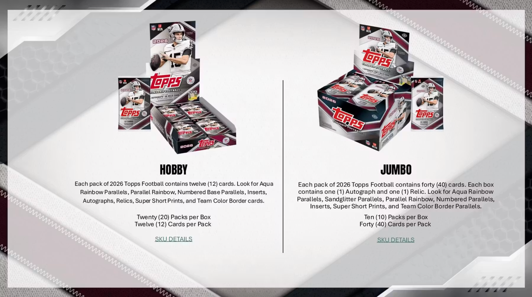 2026 Topps Football Hobby Box