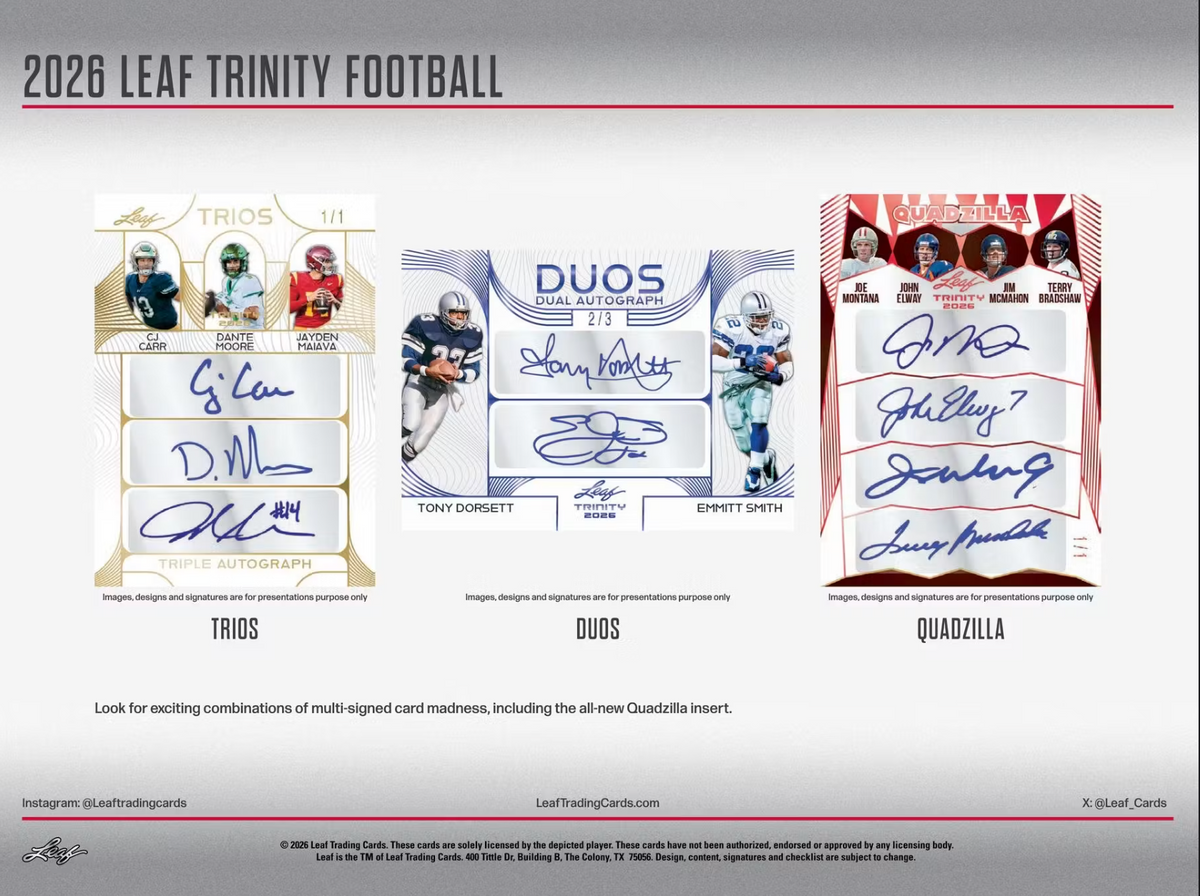 2026 Leaf Trinity Football Jumbo Box