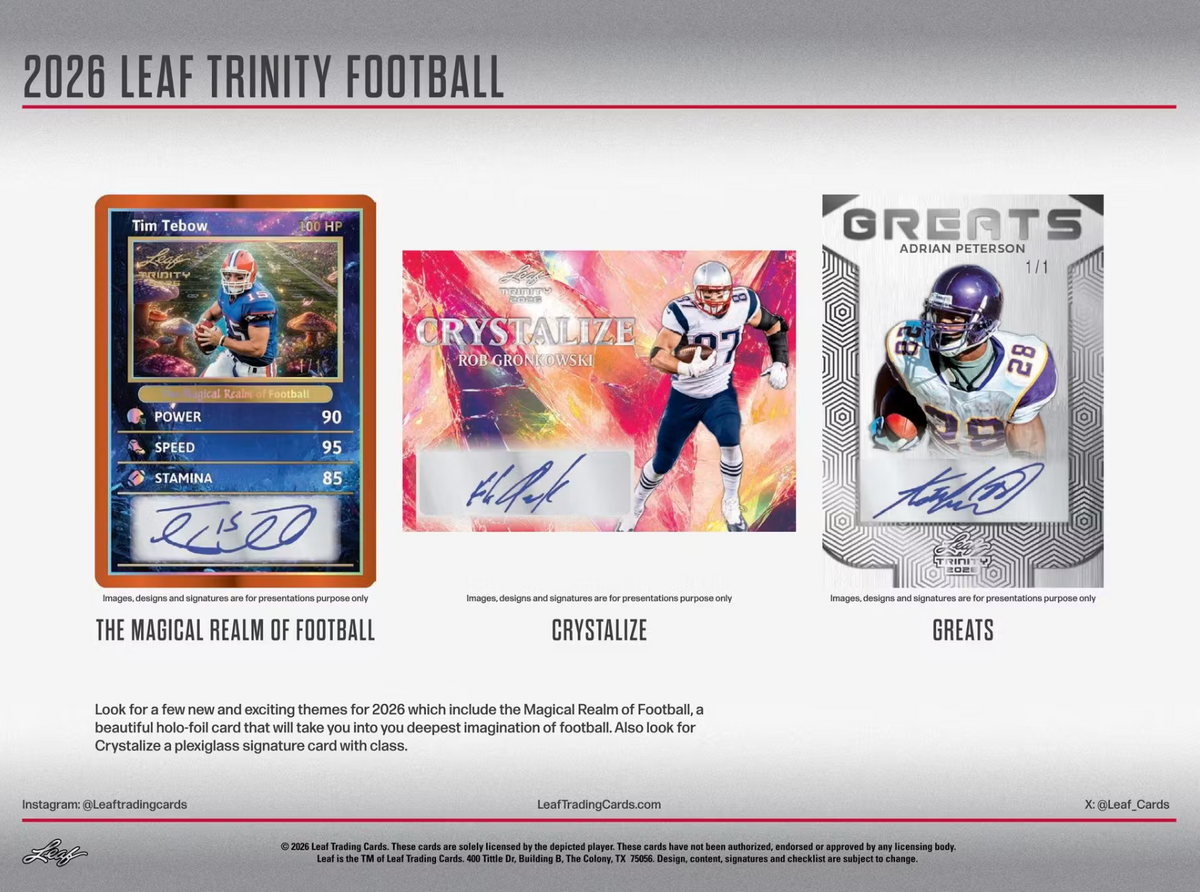 2026 Leaf Trinity Football Jumbo Box
