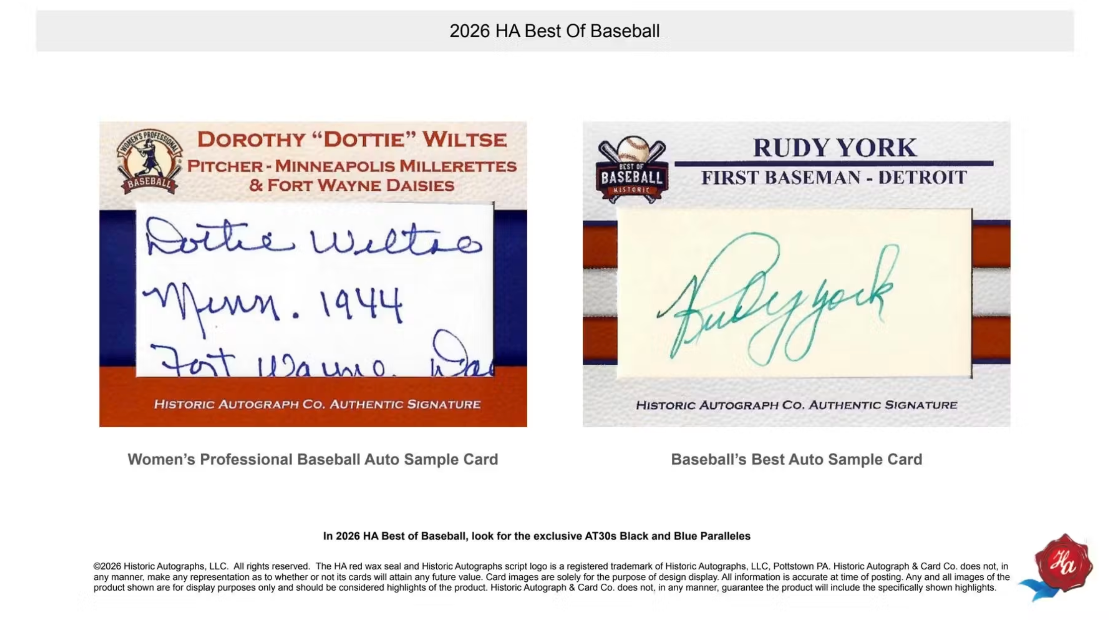 2026 Historic Autographs Best of Baseball Box