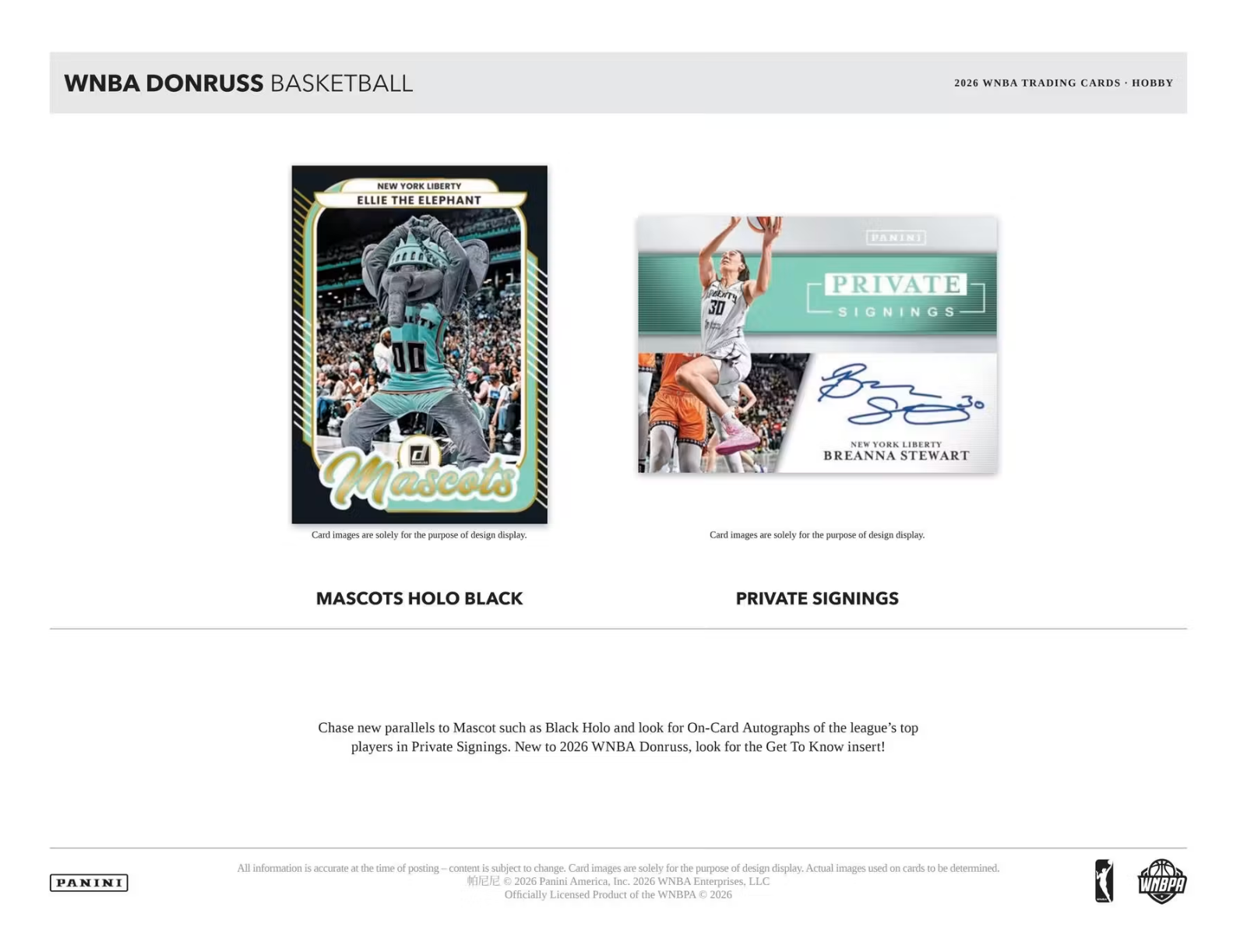 2026 Panini Donruss WNBA Basketball Hobby Box