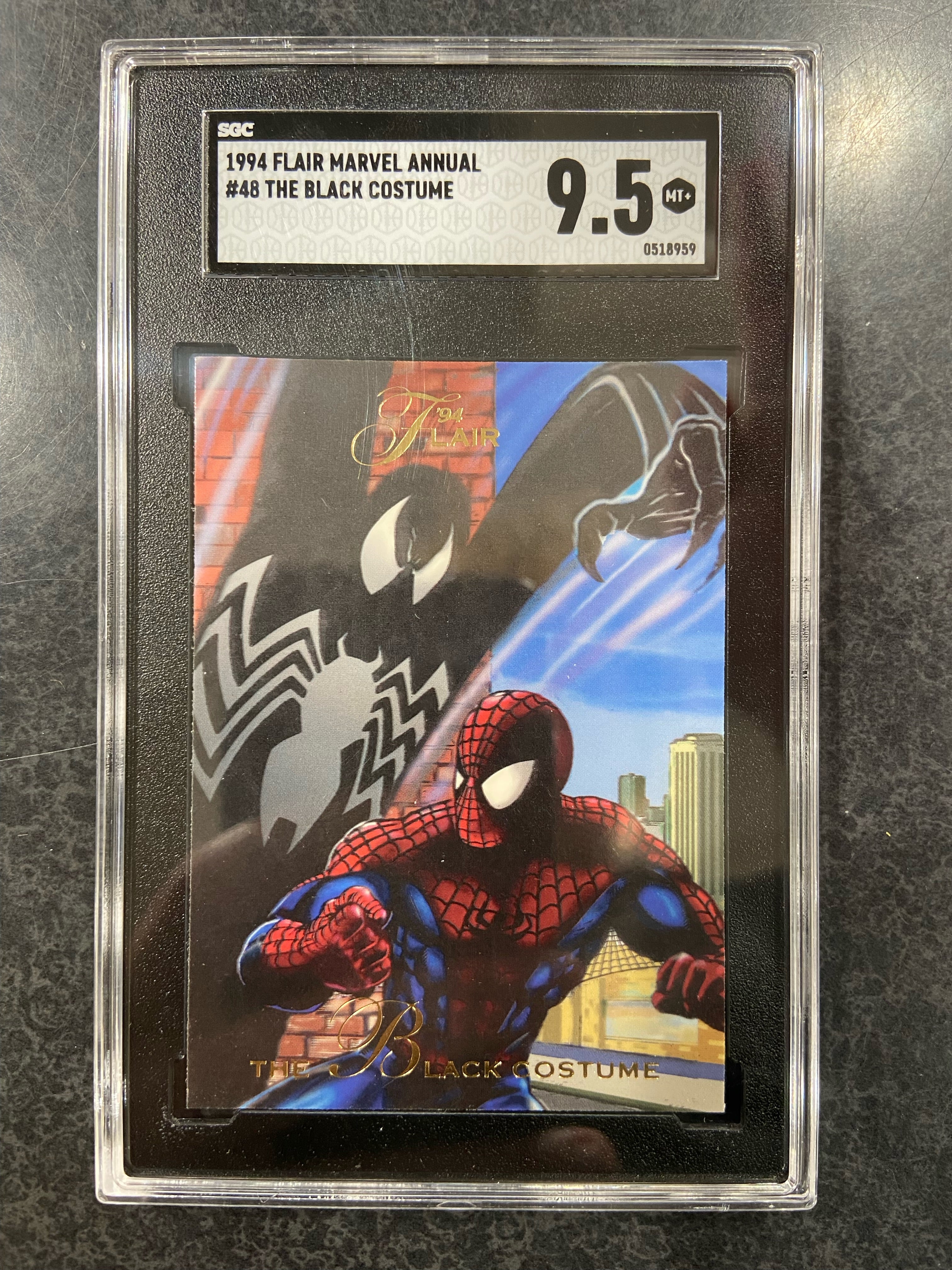 1994 Flair Marvel Annual The Black Costume Spider-Man #48 SGC 9.5 Mint+