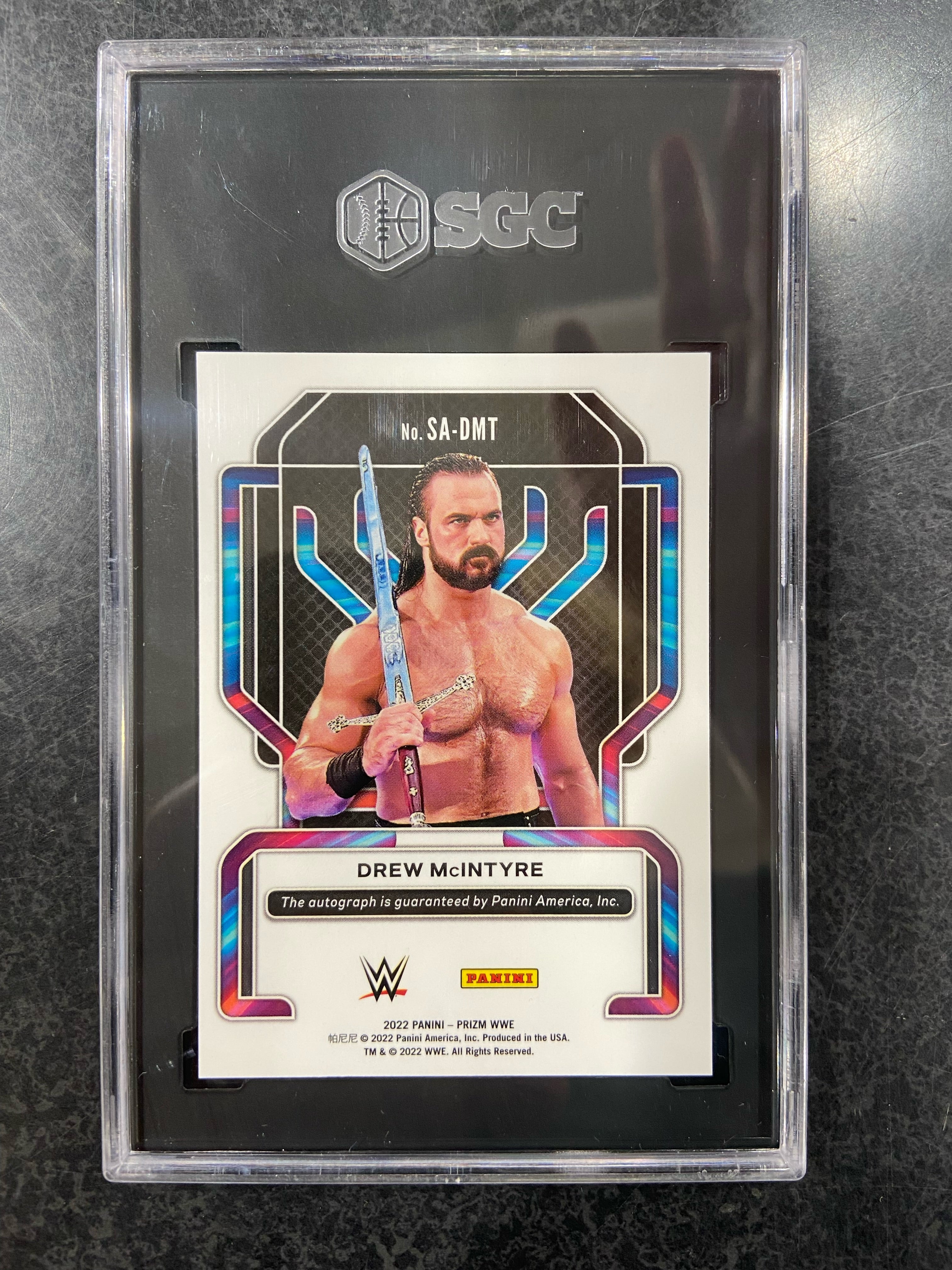 2022 Prizm WWE Drew McIntyre Superstar Autograph SA-DMT SGC 9 Mint