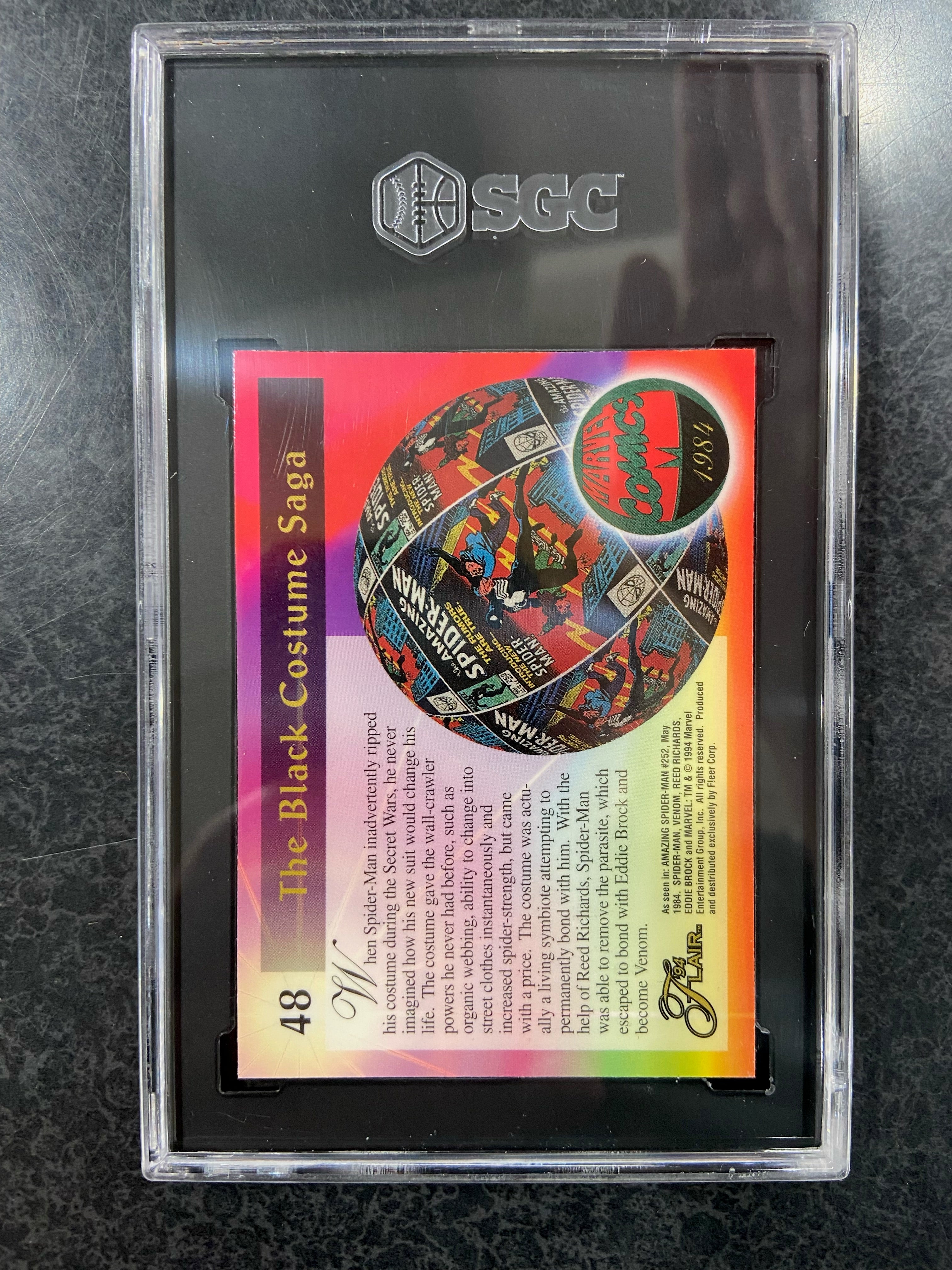 1994 Flair Marvel Annual The Black Costume Spider-Man #48 SGC 9.5 Mint+