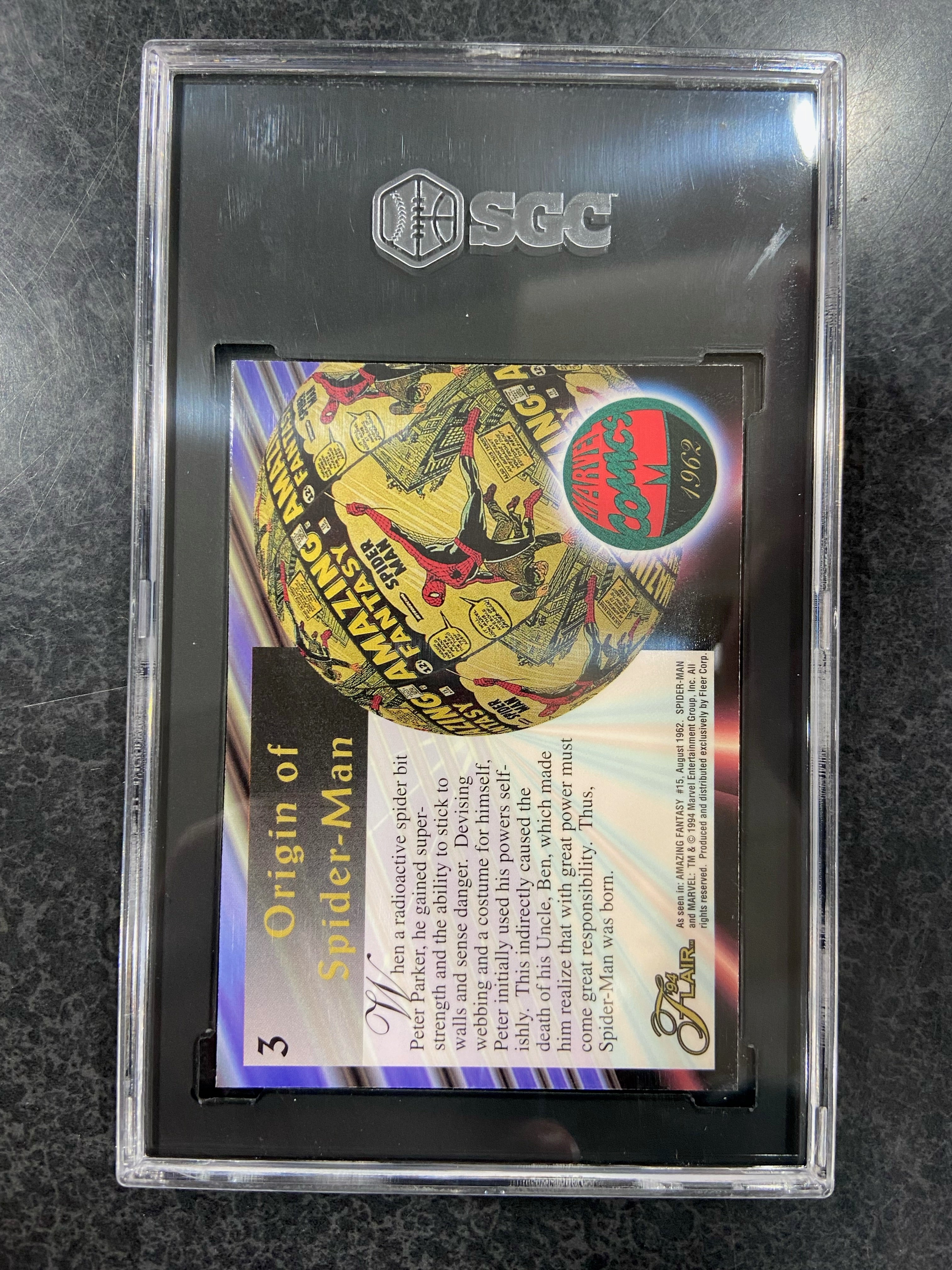 1994 Flair Marvel Annual With Great Power Spider-Man #3 SGC 9.5 Mint+