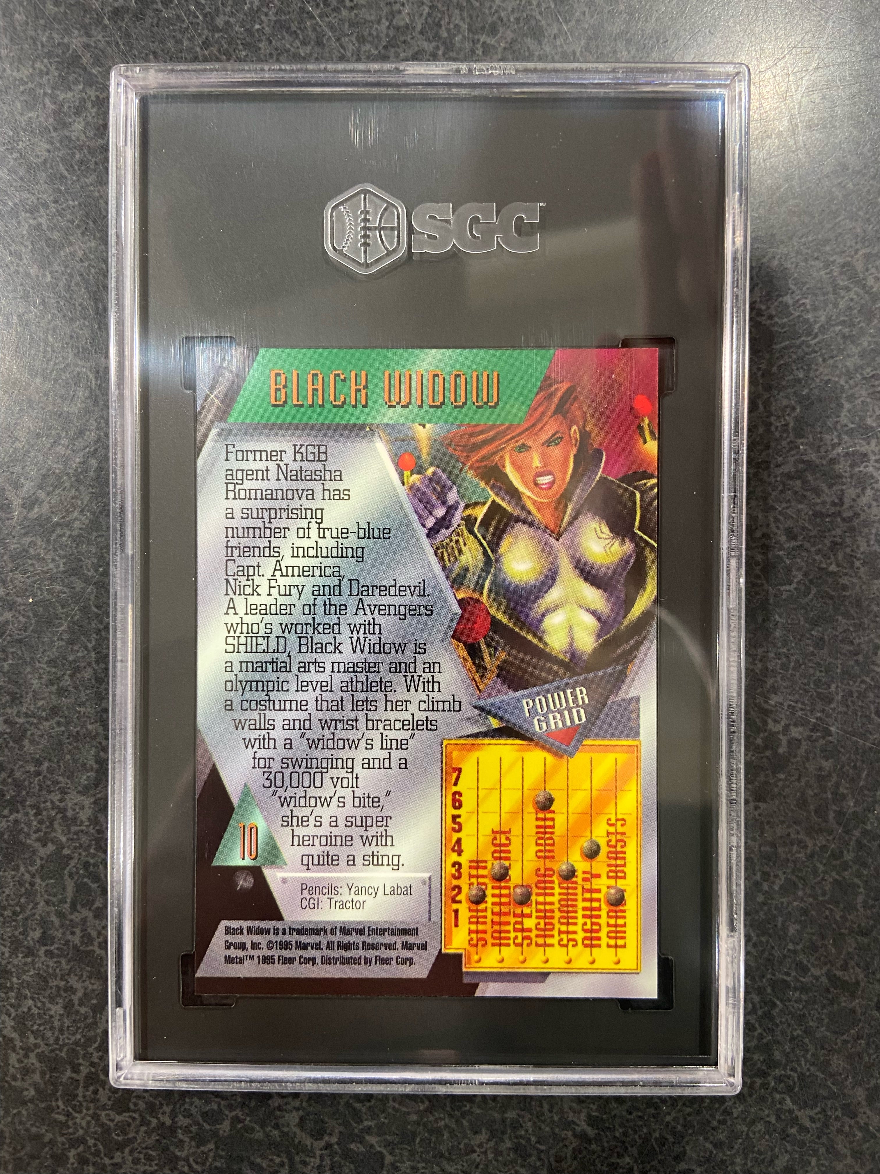 1995 Marvel Metal Black Widow #10 SGC 9.5 Mint+