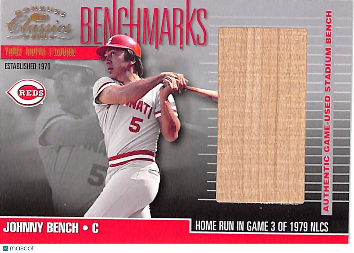 2001 Fleer Classics Benchmarks Johnny Bench Stadium Bench #BM-12 Reds