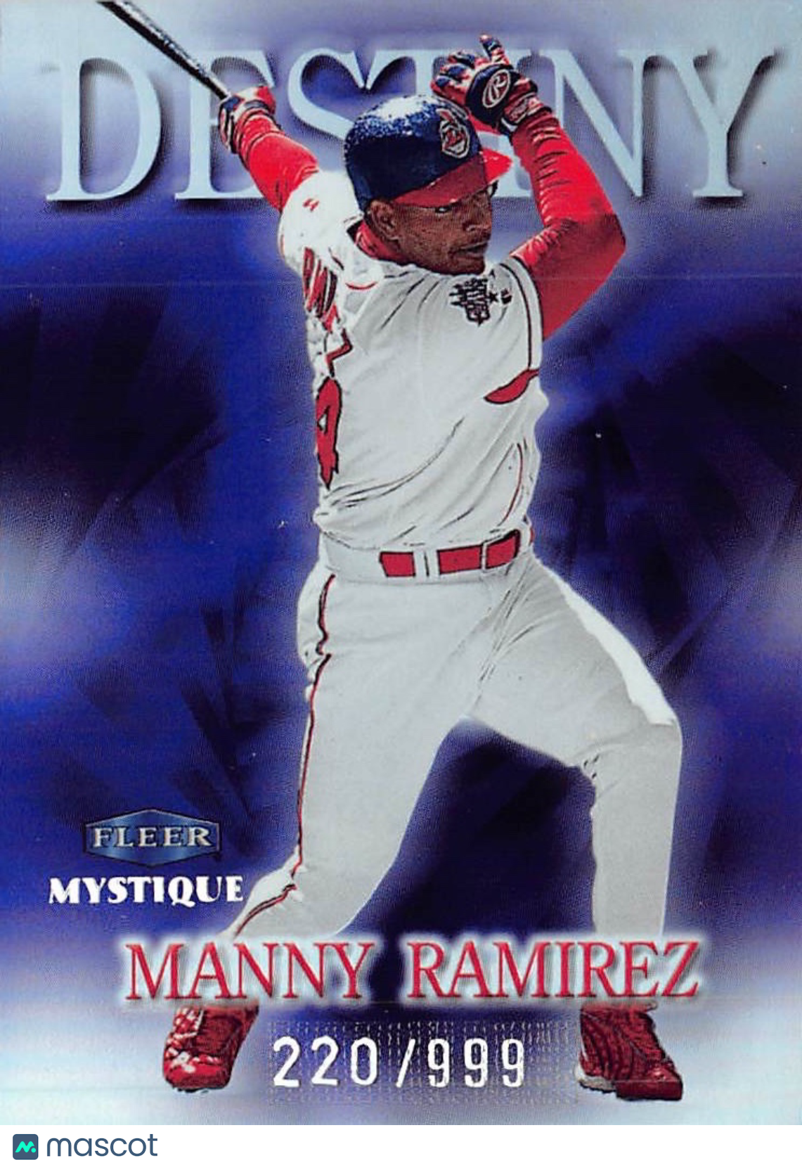 1999 Fleer Mystique Destiny Manny Ramirez /999 #9 of 10 D Cleveland Indians