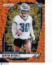 2024 Panini Prizm Football Quinyon Mitchell Orange Disco Rookie RC #381 Eagles
