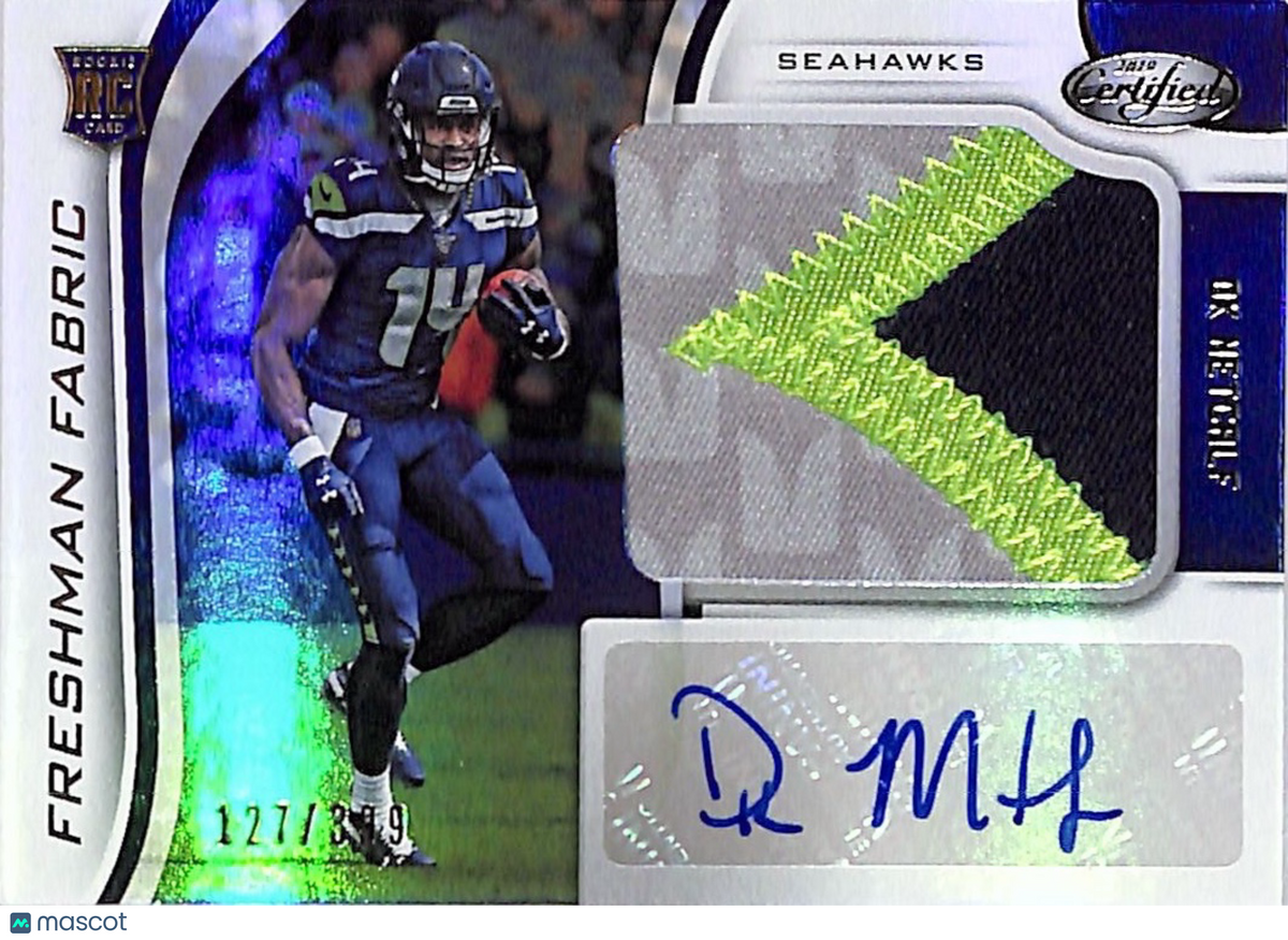 2019 Certified Freshman Fabric DK Metcalf /399 Auto Rookie Patch #208 Seahawks