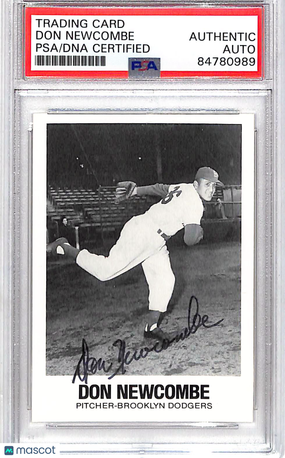 1977 Renata Galasso Don Newcombe Auto Autograph #17 PSA Authentic Dodgers