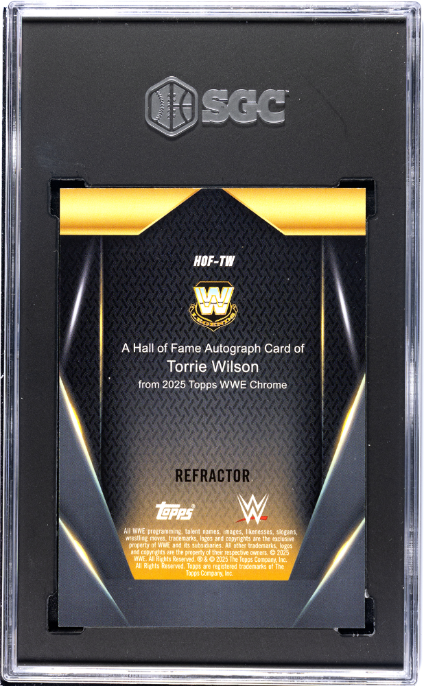 2025 Topps Chrome Wwe Torrie Wilson Hall Of Fame Autograph Refractor /175 SGC 9
