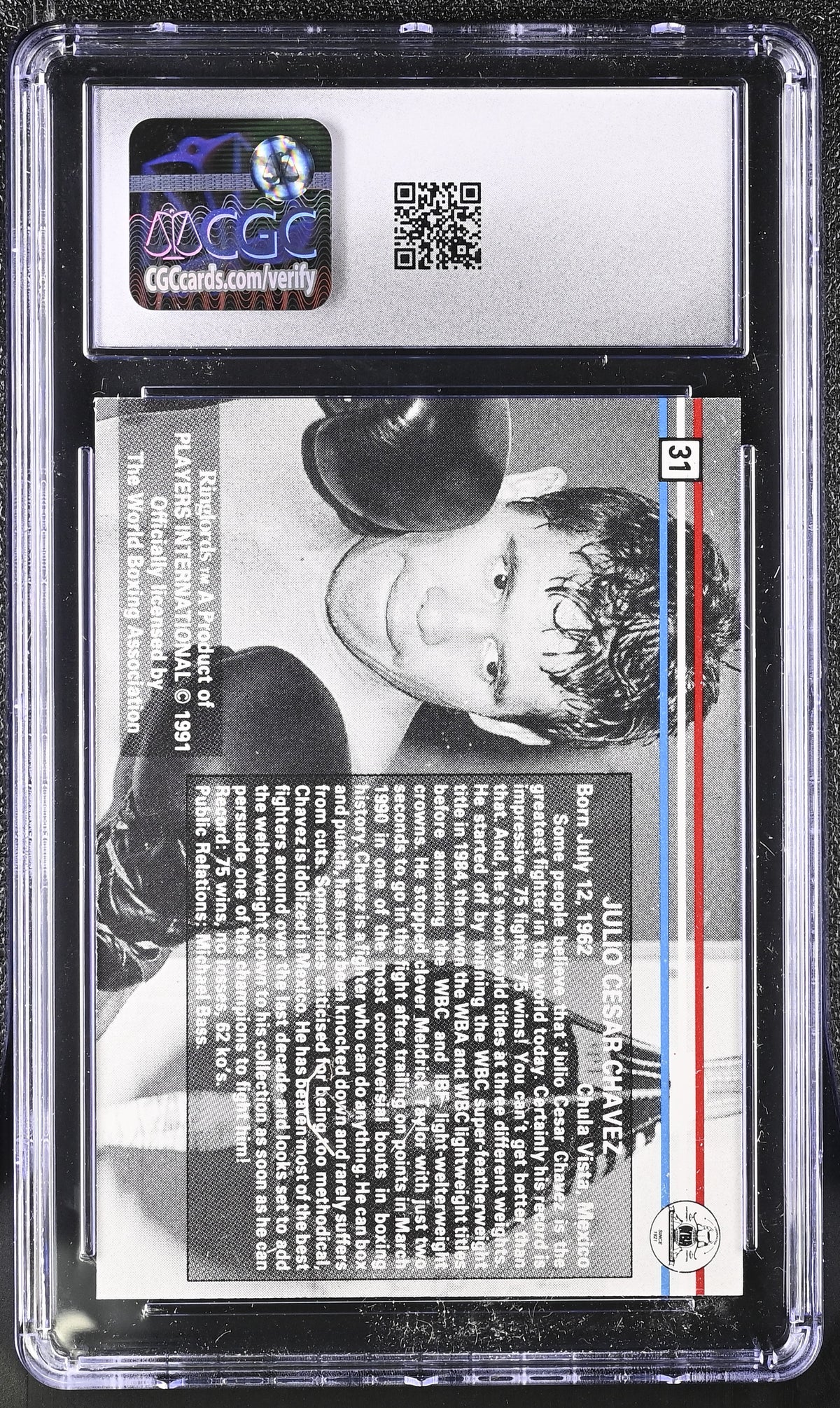 1991 Ringlords Julio Cesar Chavez #31 CGC 9