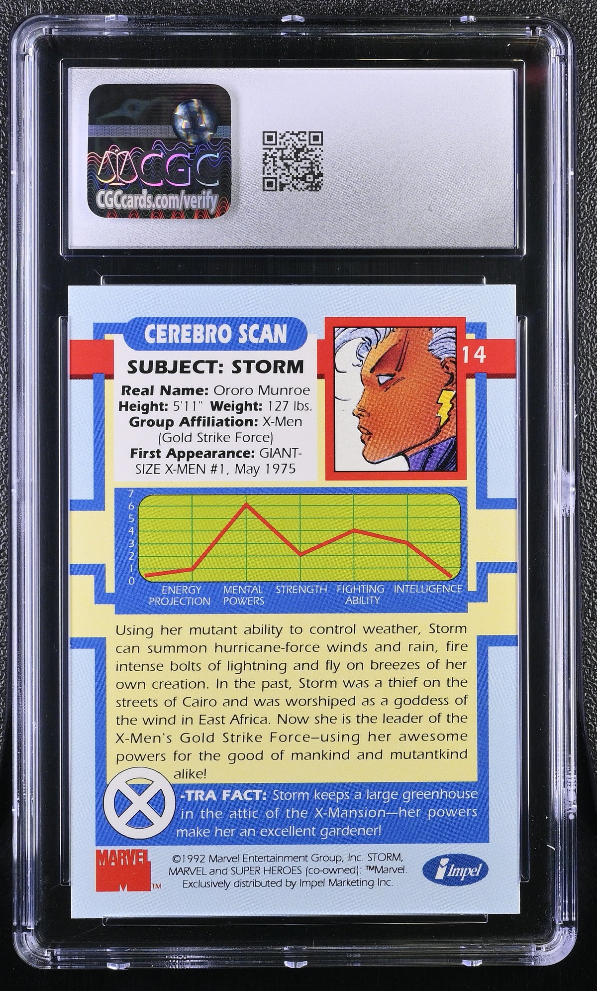 1992 Impel X-Men Series I Storm #14 CGC 9.5