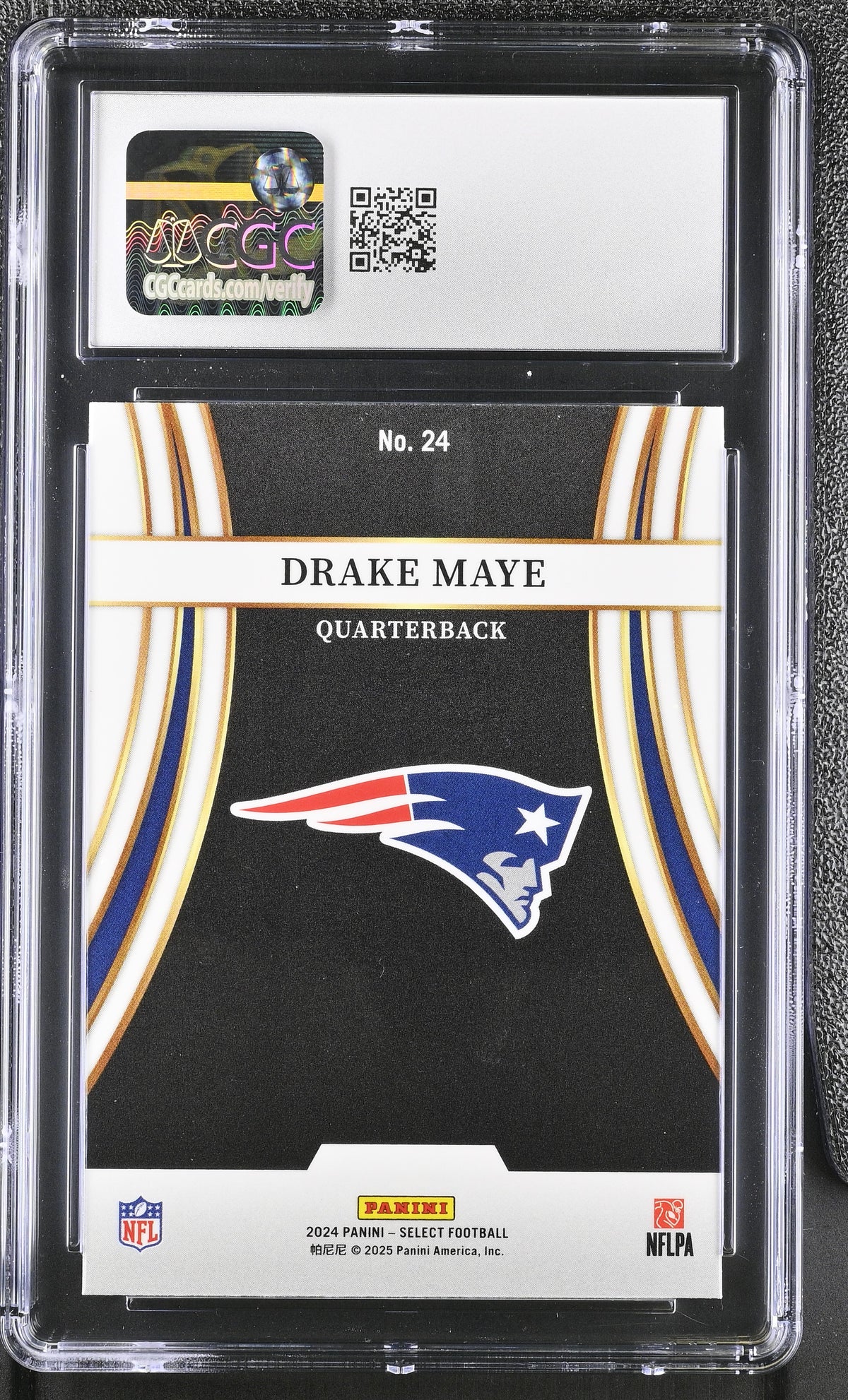 2024 Panini Select Drake Maye Rookie Turbocharged #24 CGC 10 Patriots