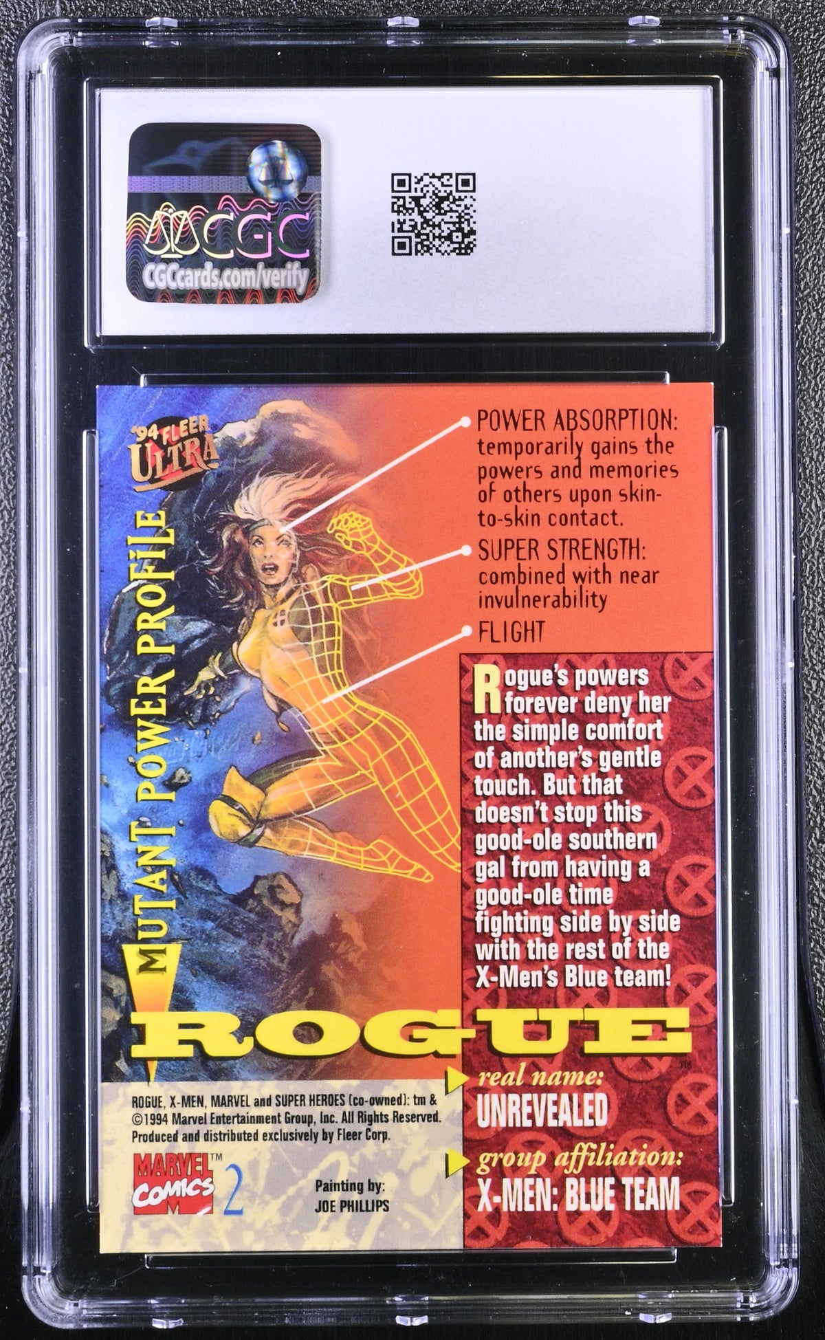 1994 Fleer Ultra X-Men Rogue #2 CGC 9.5