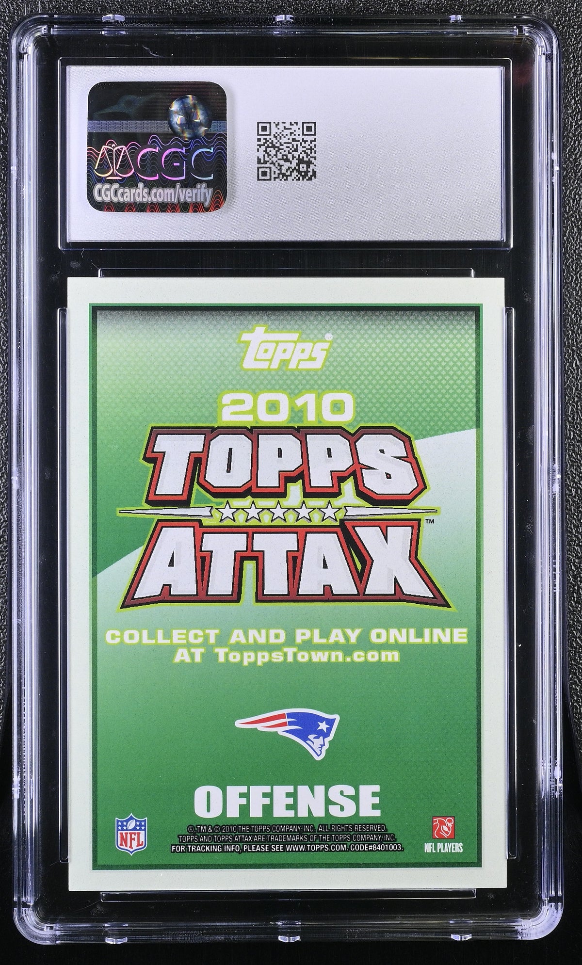 2010 Topps Attax Tom Brady Code Cards CGC 9.5 New England Patriots