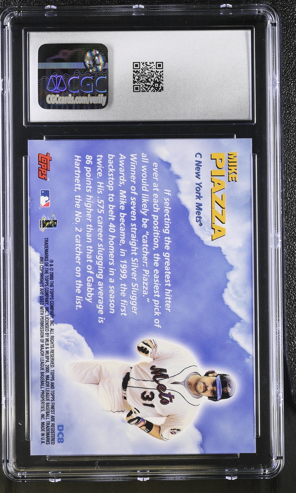 2000 Topps Finest Mike Piazza Dream Cast #DC8 CGC 9 New York Mets