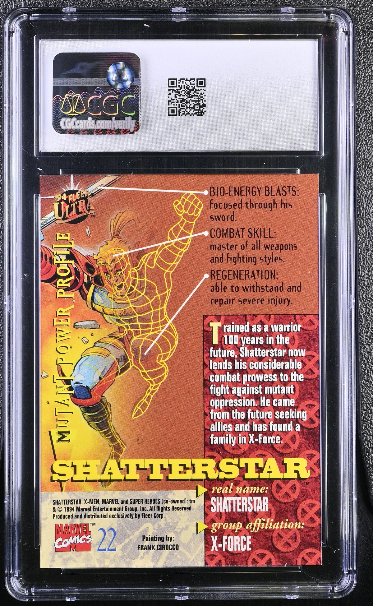 1994 Fleer Ultra X-Men Shatterstar #22 CGC 10