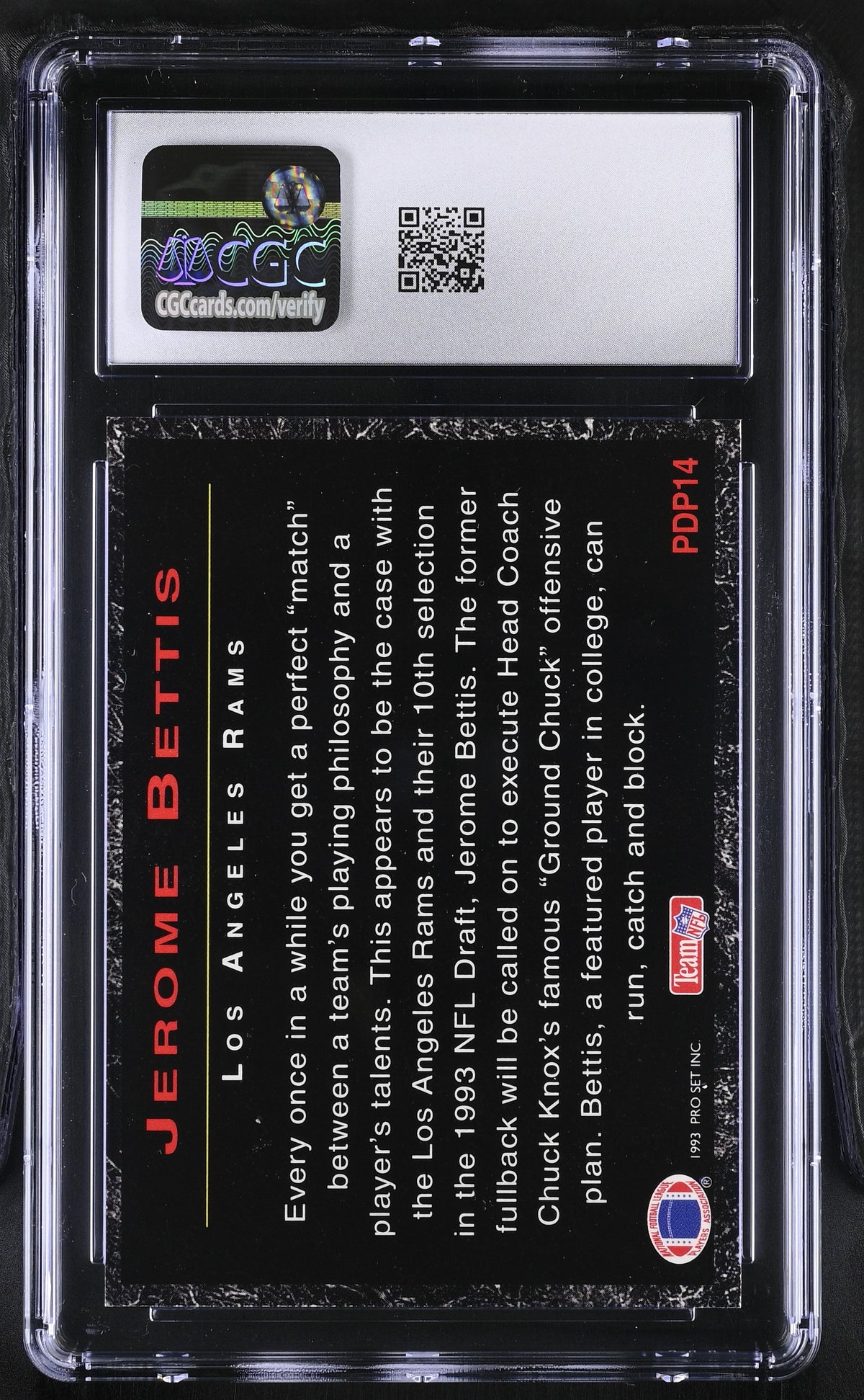 1993 Pro Set Power Jerome Bettis Rookie Power Draft Picks #PDP14 CGC 9.5 Rams