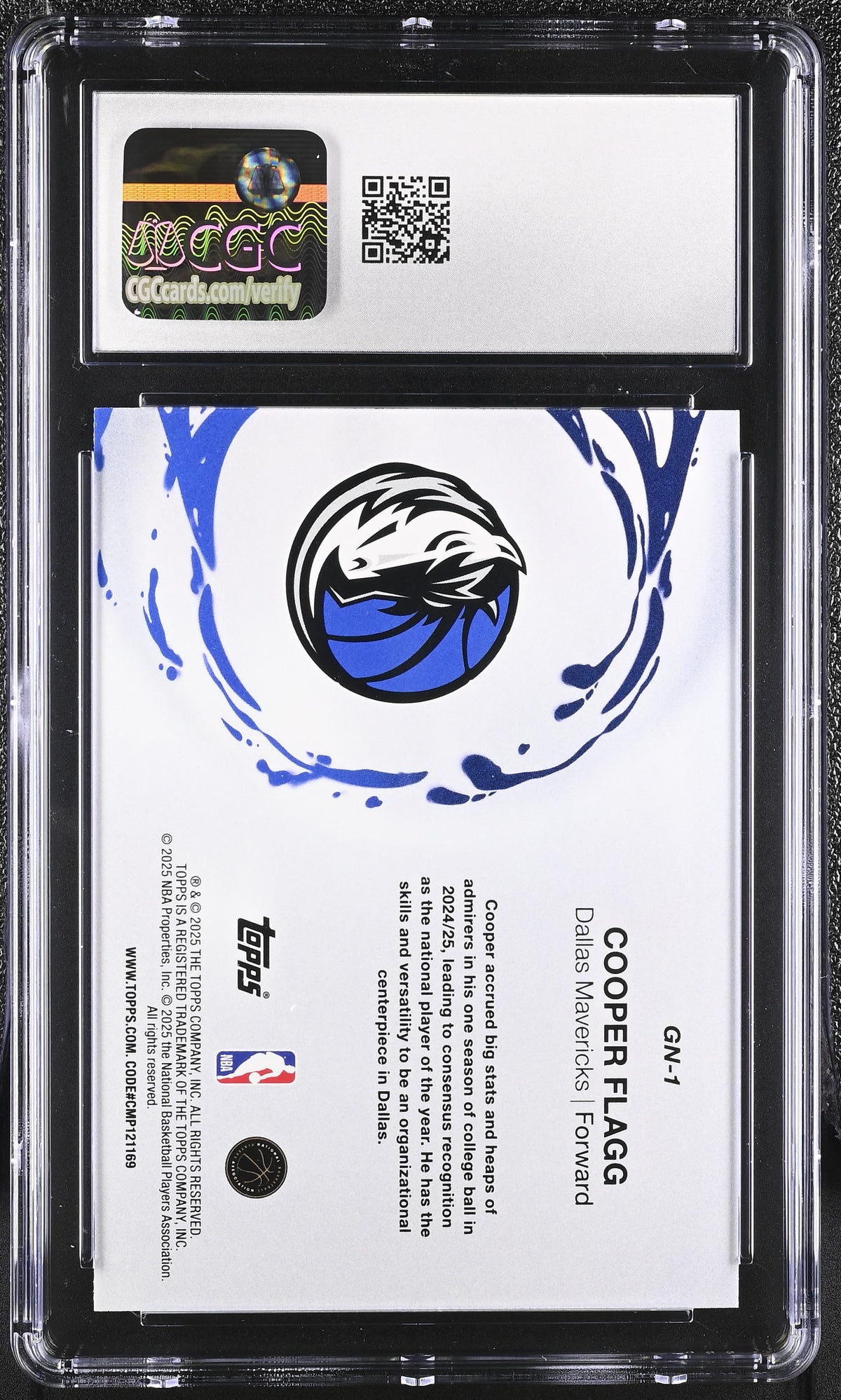 2025-26 Topps Cooper Flagg Rookie Generation Now #GN-1 CGC 10 Dallas Mavericks