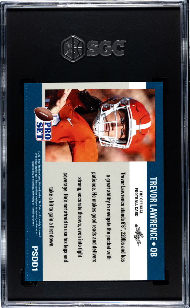 2021 Leaf Pro Set Trevor Lawrence Draft Day Rookie #PSDD1 SGC 8 Jaguars