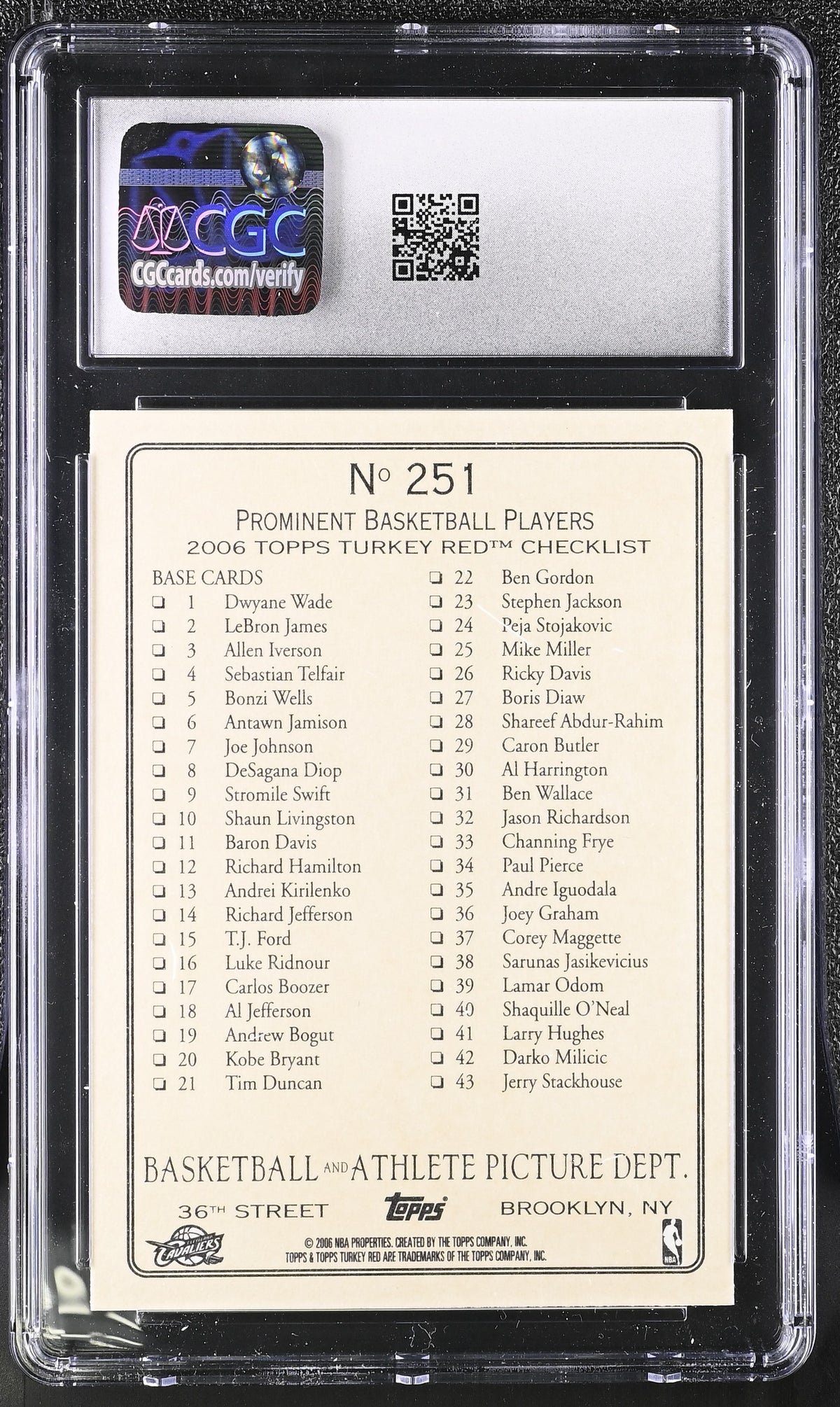 2006-07 Topps Turkey Red LeBron James #251 CGC 9 Cleveland Cavaliers